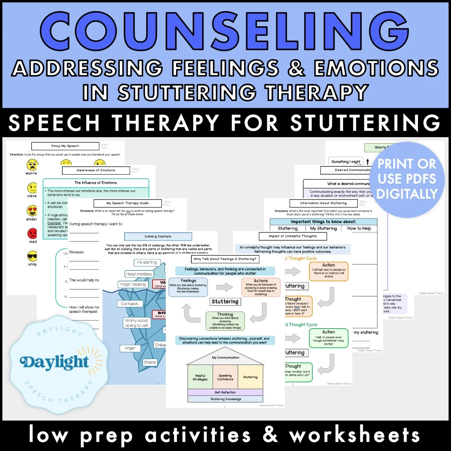 Counseling Activities for Stuttering | SLP Resource