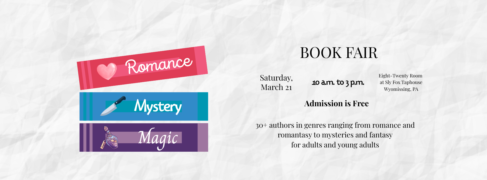 Romance, Mystery, & Magic Book Fair
