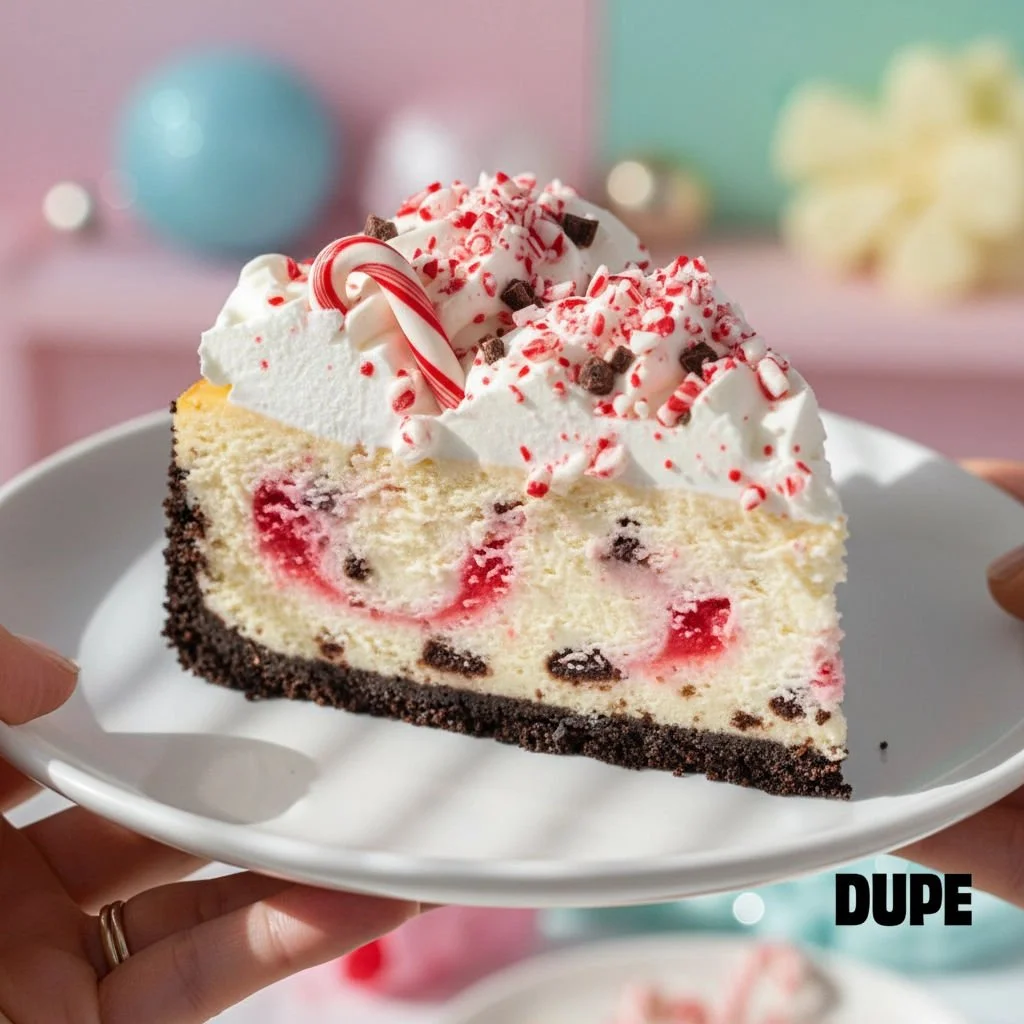 cheesecake peppermint bark on a plate