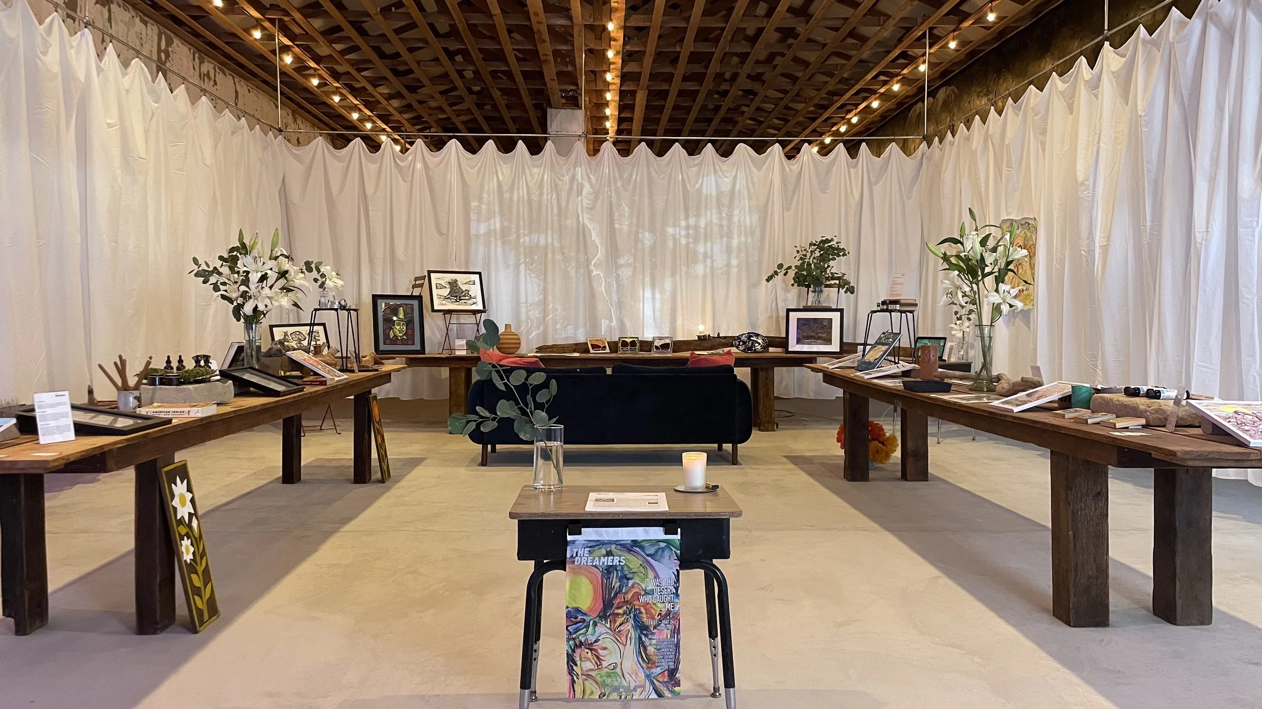 Inside View of The Dreamers Gallery in Presidio, TX in the Big Bend