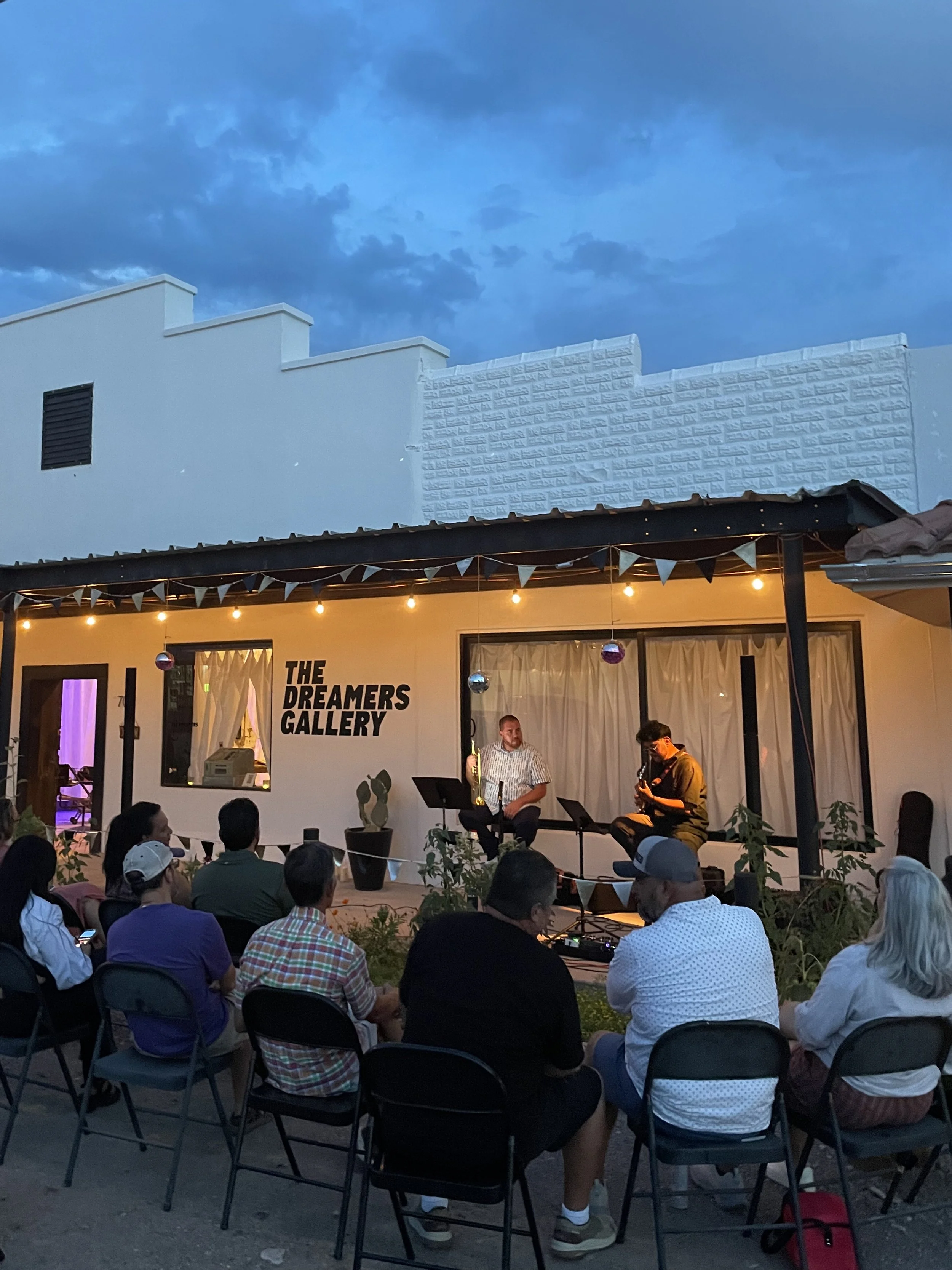 Live music at The Dreamers Gallery in Presidio Texas in Big Bend