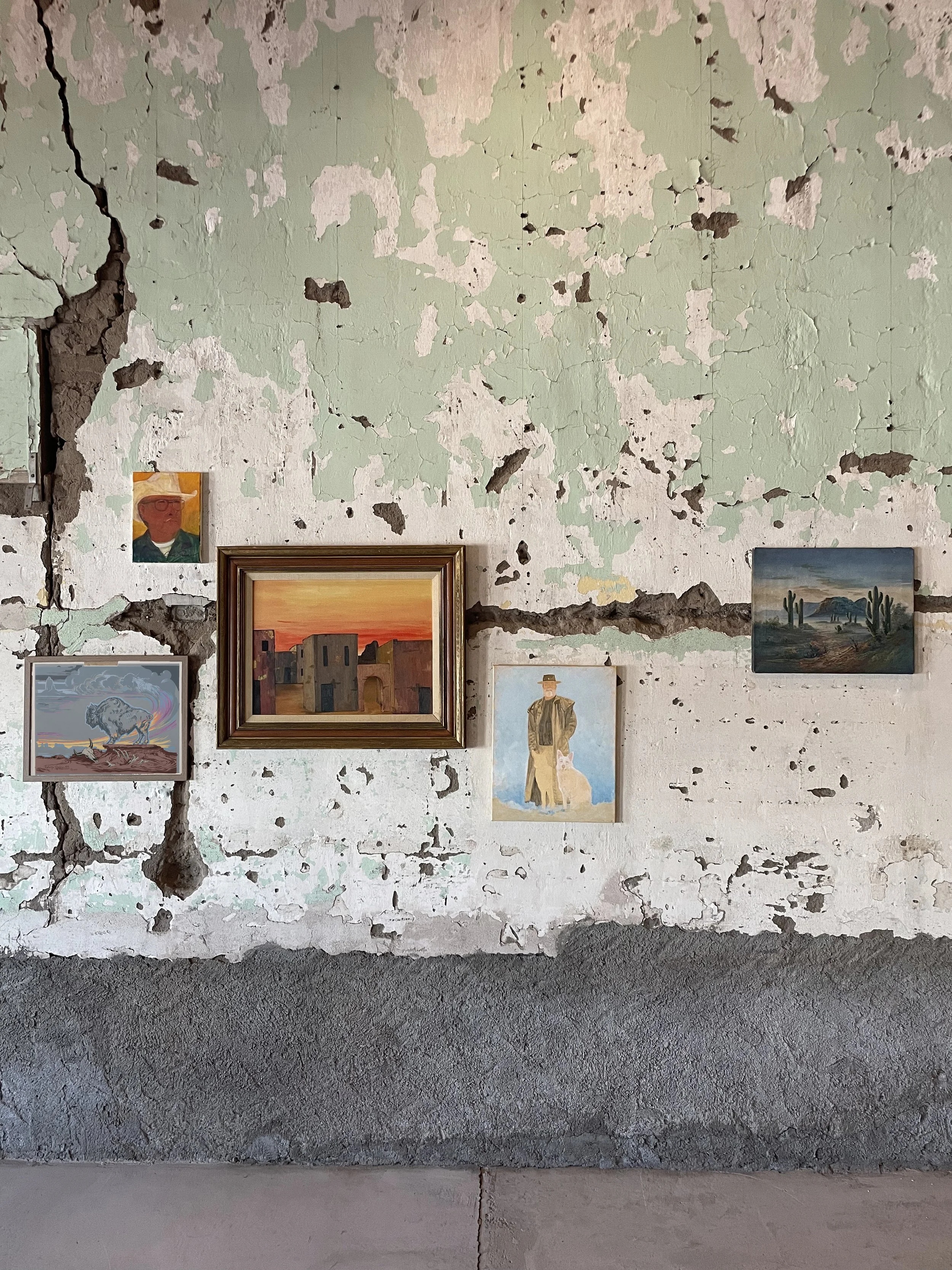 The Lost Paintings exhibition at The Dreamers Gallery in Presidio Texas in Big Bend