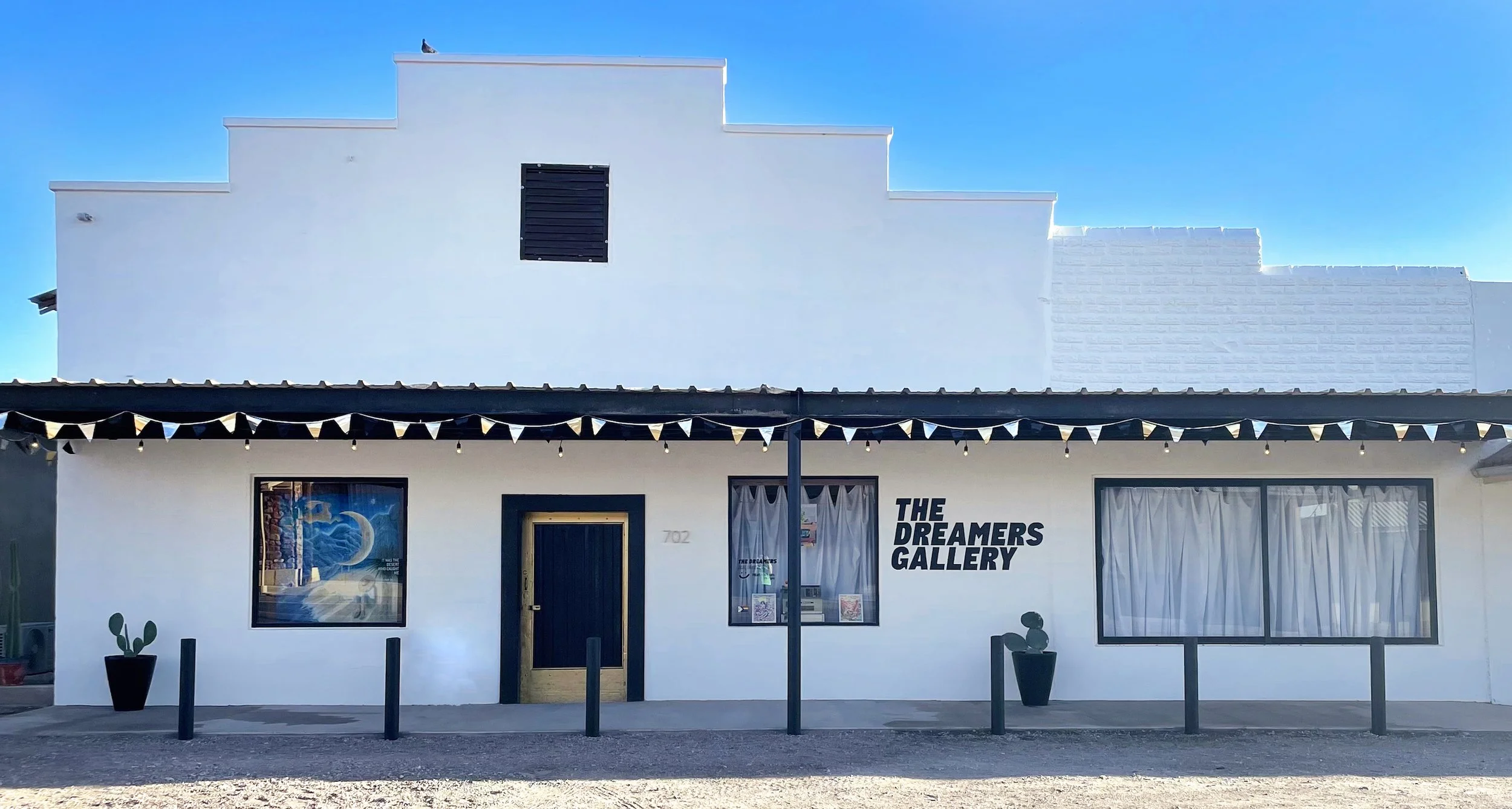 Exterior view of The Dreamers Gallery in Presidio Texas in Big Bend