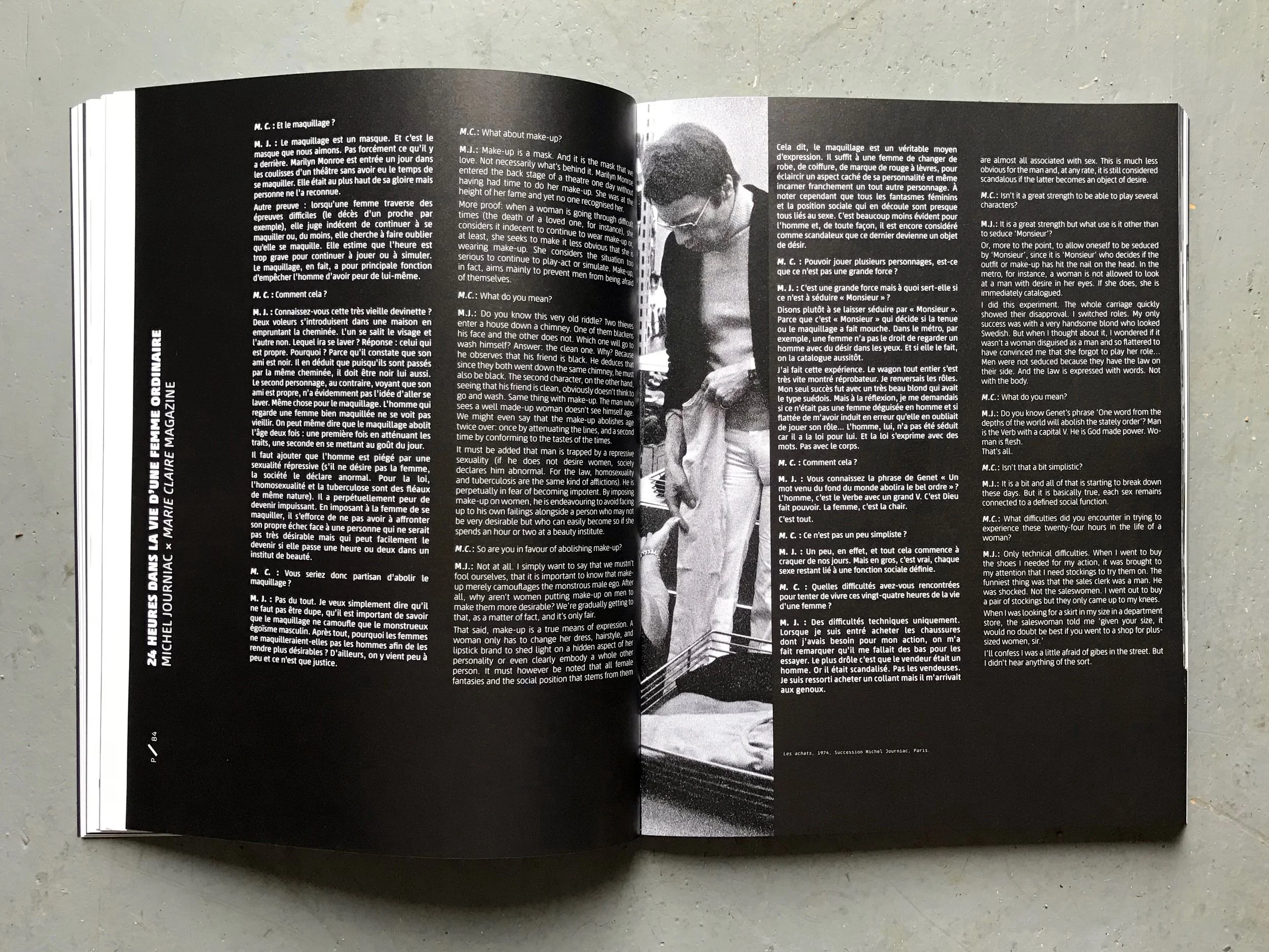 Book of Michel Journiac for Galerie Christophe Gaillard published by Adele Jancovici of The Dreamers Gallery in Presidio Texas in Big Bend