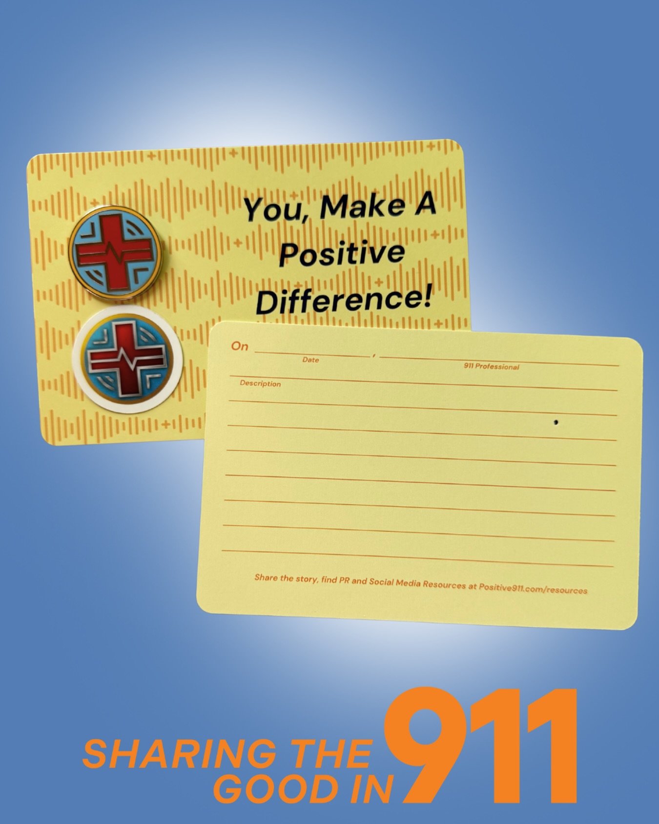 Recognize excellence in your 911 center with a Positive 911 Recognition Pin. Each pin includes a sticker and story card to honor exceptional calls, radio traffic, or life-saving efforts.
A meaningful way to celebrate the impact of your telecommunica
