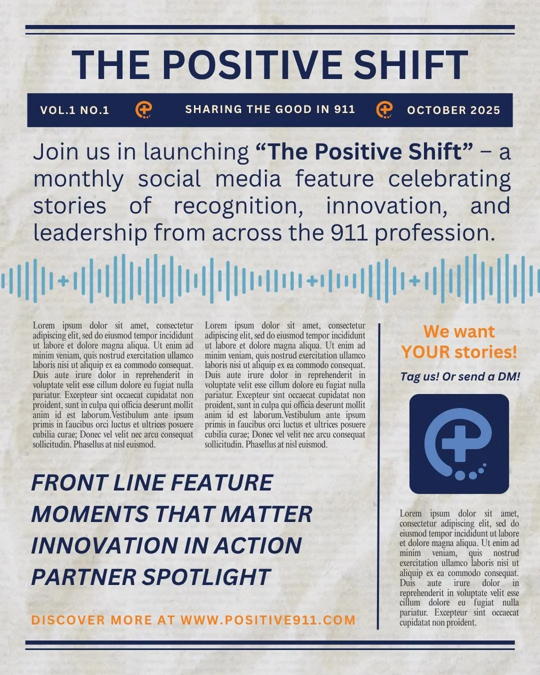 ✨ Big news! ✨
We’re so excited to introduce The Positive Shift, Positive 911’s new monthly social media feature highlighting all the good happening across the 911 community 💛 From innovative ideas that make the job easier, to wellness w