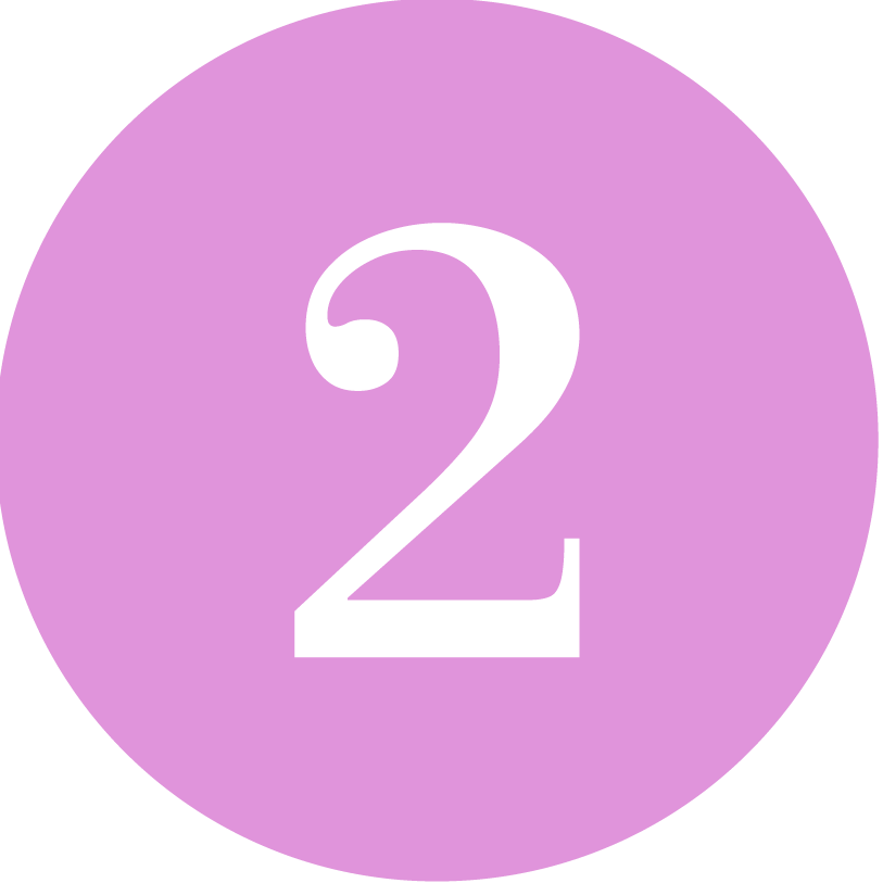 Purple circle with a white number 2 in the center.