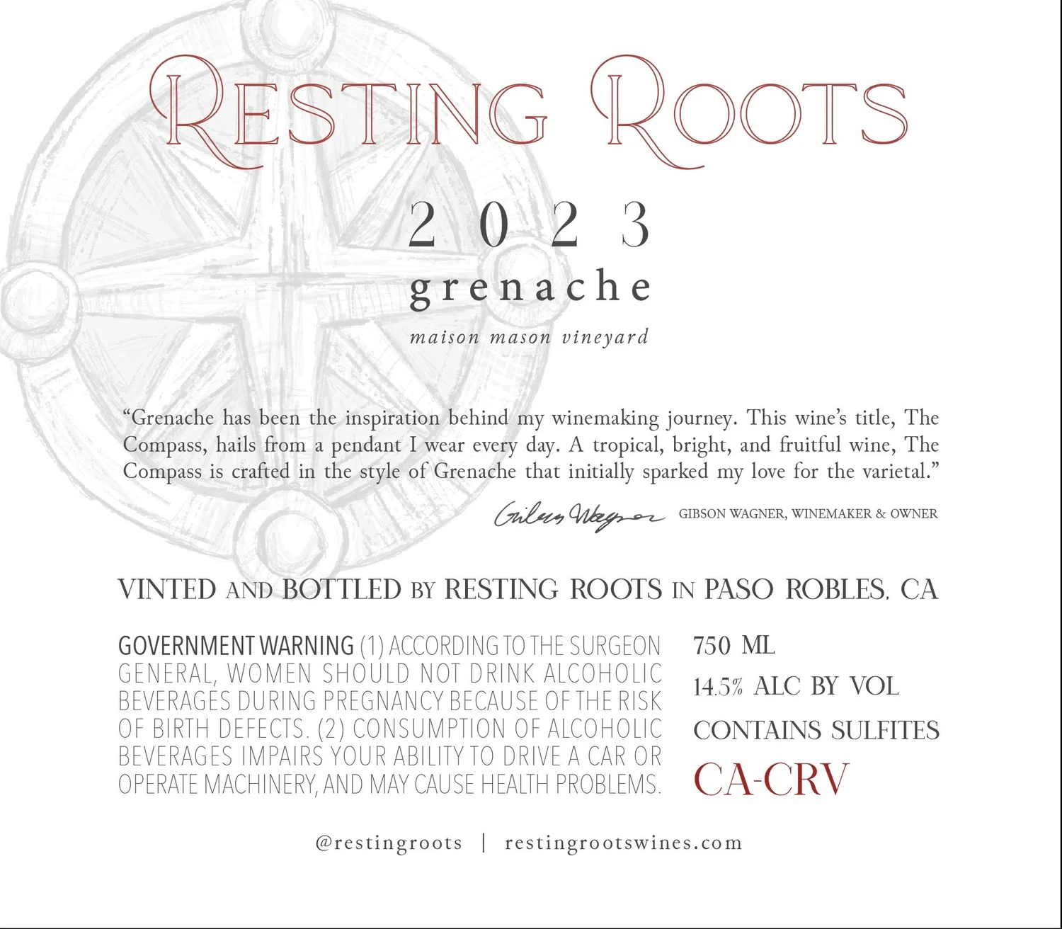 The Compass 2023- Grenache — Resting Roots