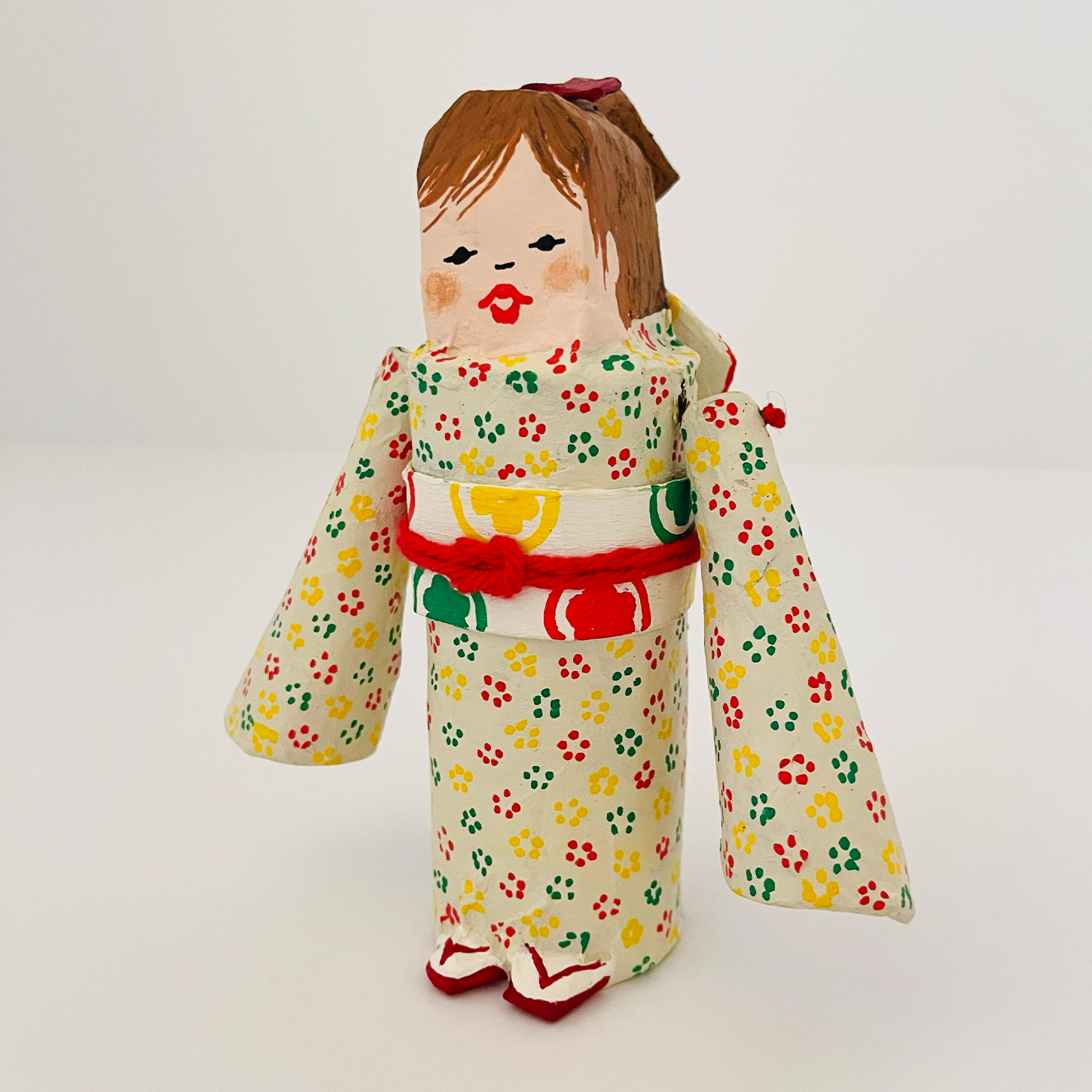 Mariya, upcycled cardboard, paper maché and acrylic
