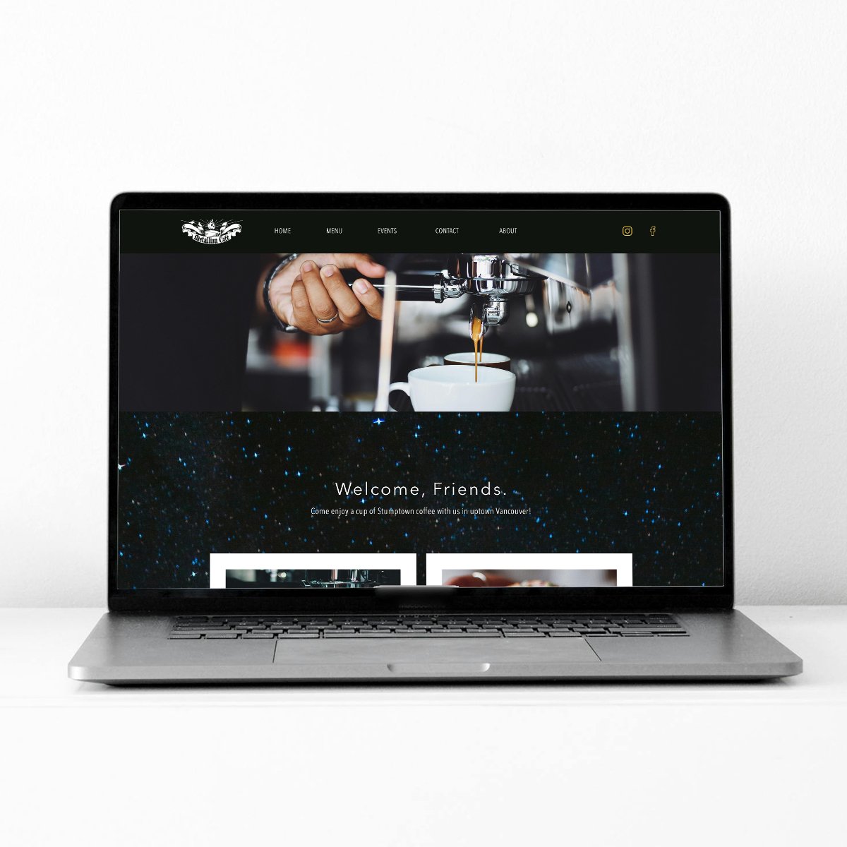 Mockup of Metallion website