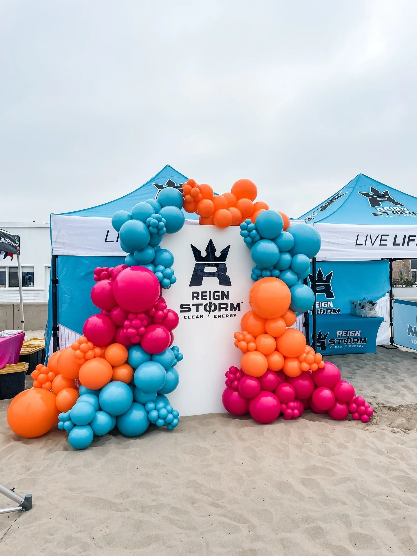 Big, bold, clean energy 🙌🏼 Thanks for trusting us with your event activation @drinkreignstorm 
.
.
.
#reignstorm #reignstormcleanenergy #eventactivation #eventstyling #eventballoons #balloons #balloonbackdrop #corporateevent #balloonstylist #charsp