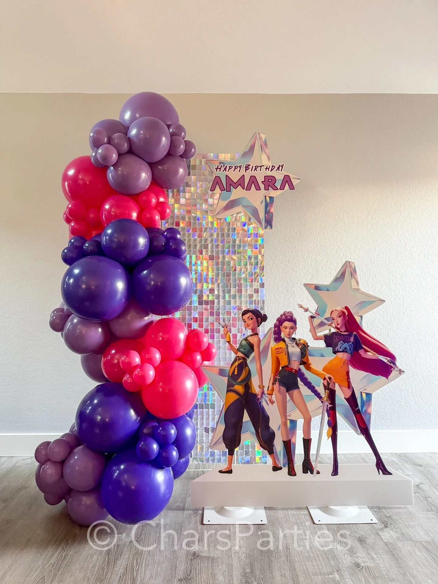 Kpop is taking over 🤩
Make her party unforgettable with our Grab &amp; Go package including an iridescent sequin wall and character prop - affordable luxury for the win 🙌🏼
.
Pickup available in Mission Viejo. Fits in most SUVs or vans. Complete pa