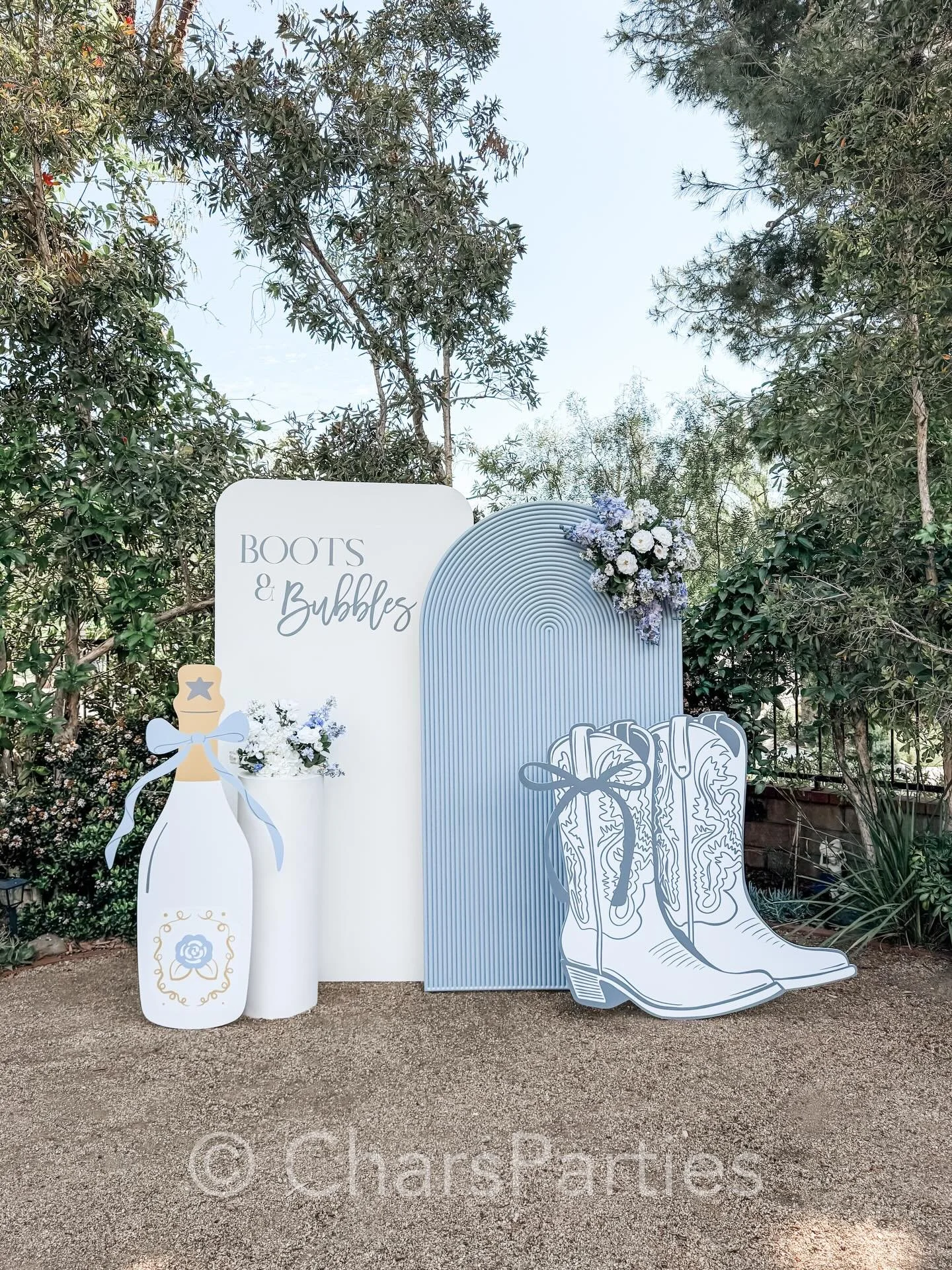 Boots &amp; Bubbles for this gorgeous bridal shower 🥂 We had the best day celebrating you @likehelenoftroy 🩵
.
#bridalshower #bootsandbubbles #somethingbluebridalshower #bridalshowerideas #bridalshowerinspo
