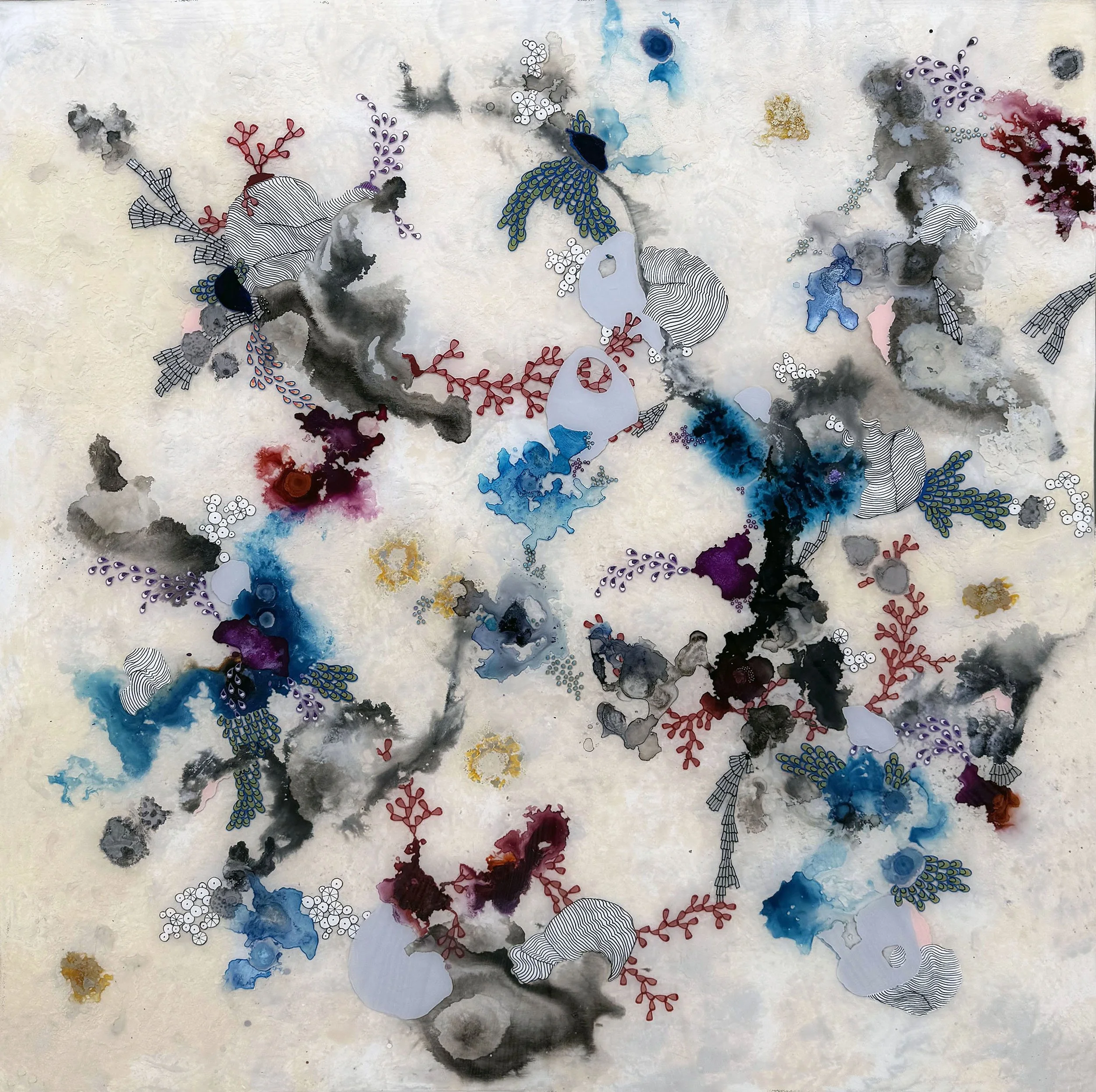 Composition in Three Blues VII