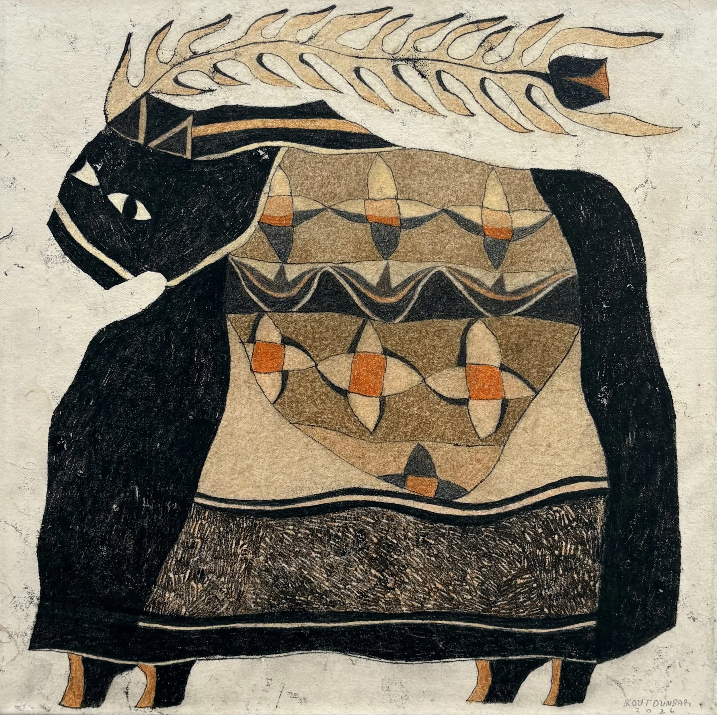 Pony with Flower Saddle and Feather