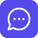 Speech bubble icon with three dots inside