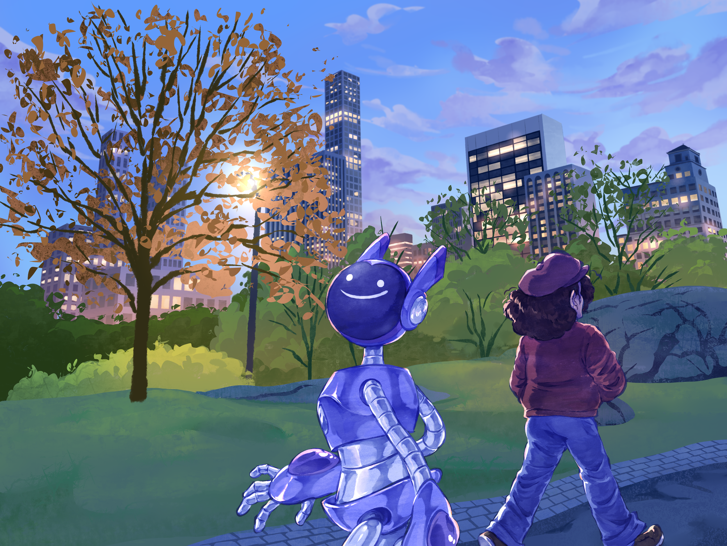 Tutti and Brooks in Central Park