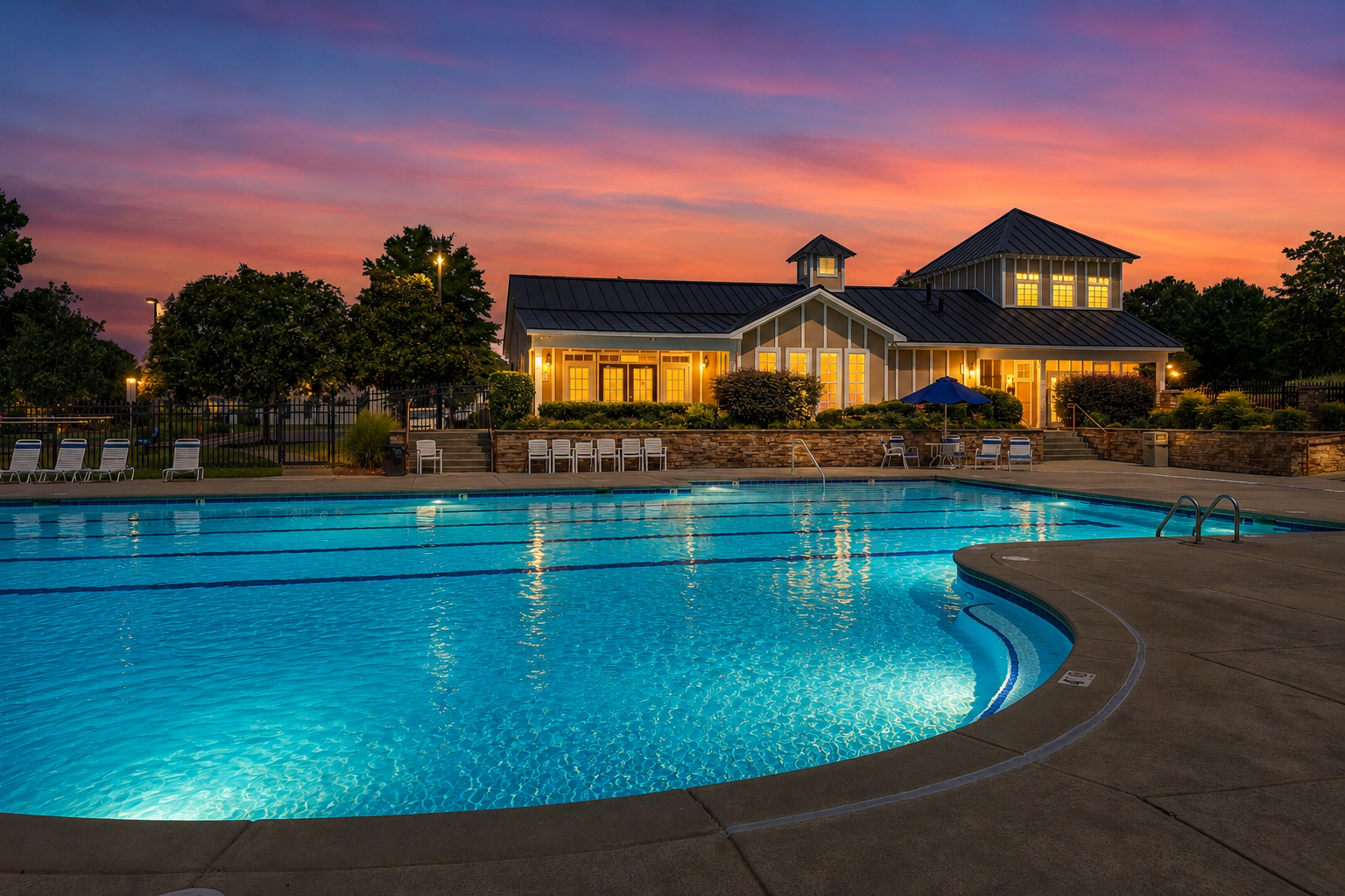 Swann's Mill Community Pool Twilight.webp