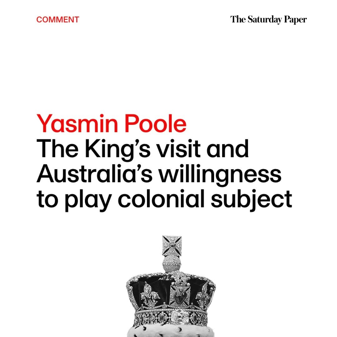 I think the apple&rsquo;s rotten right to the core&hellip;

On the King&rsquo;s visit, collective despair and my case for a republic. Full article in bio