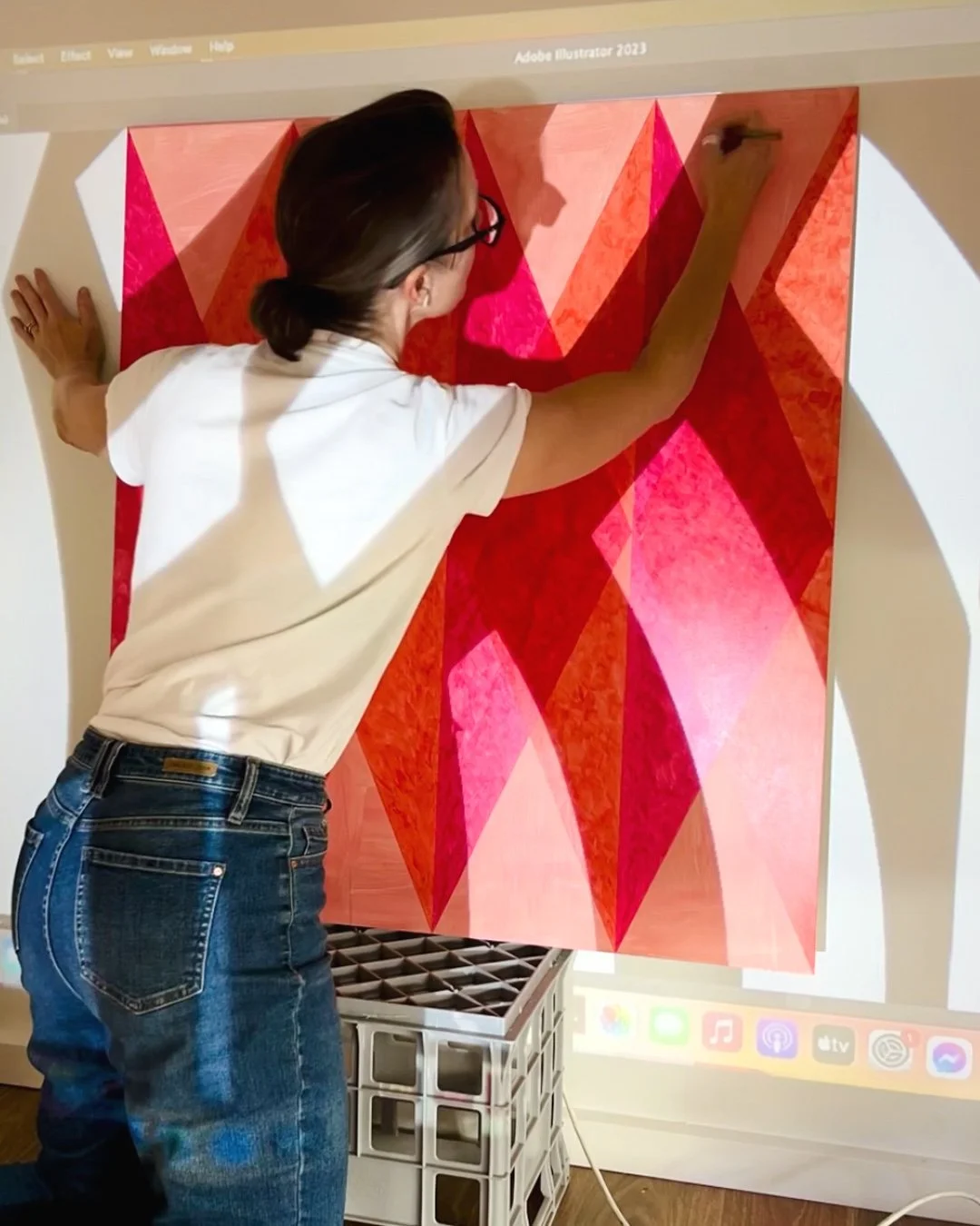 Projecting patterns for painting...