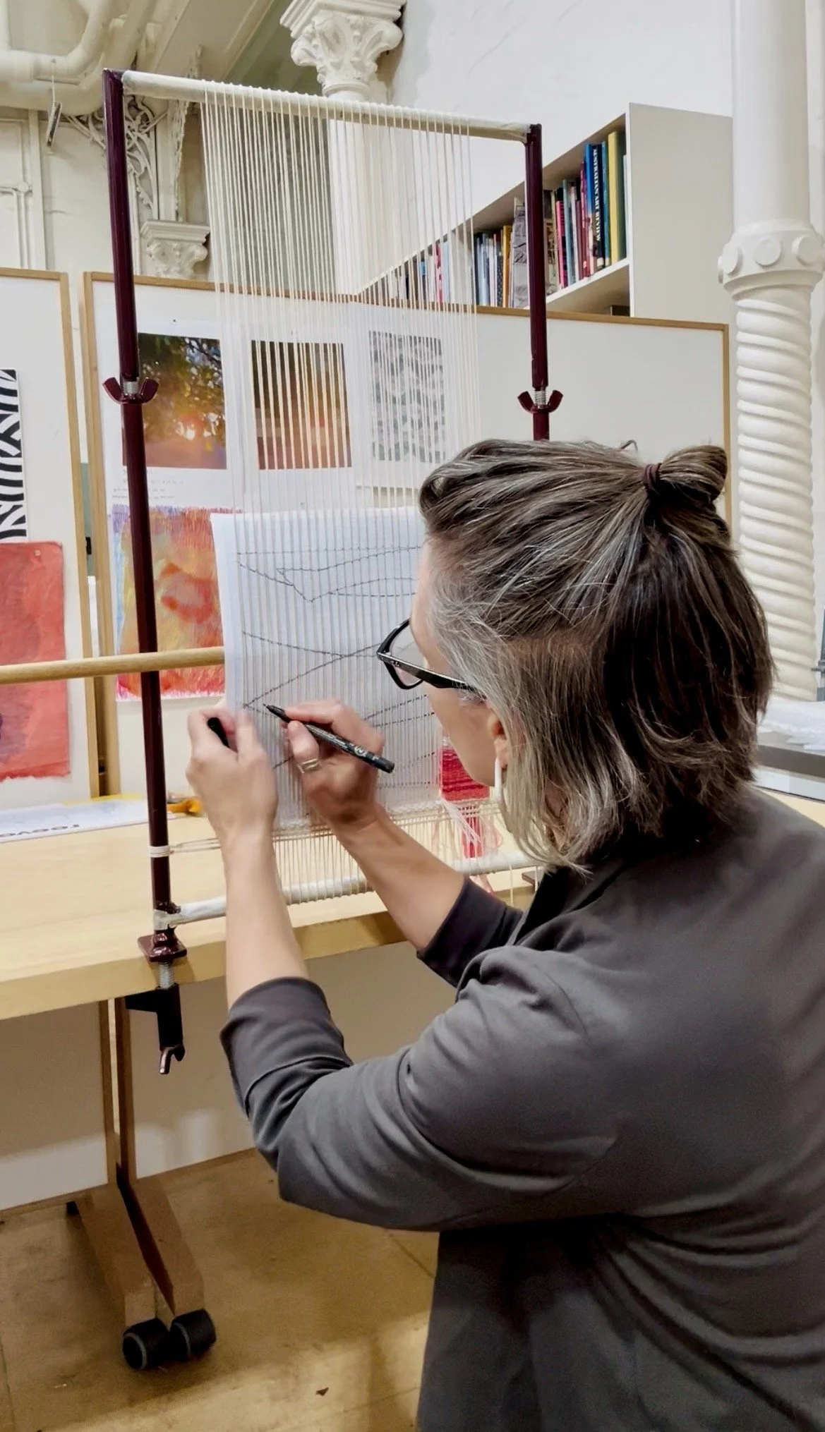 Inking up the warp...