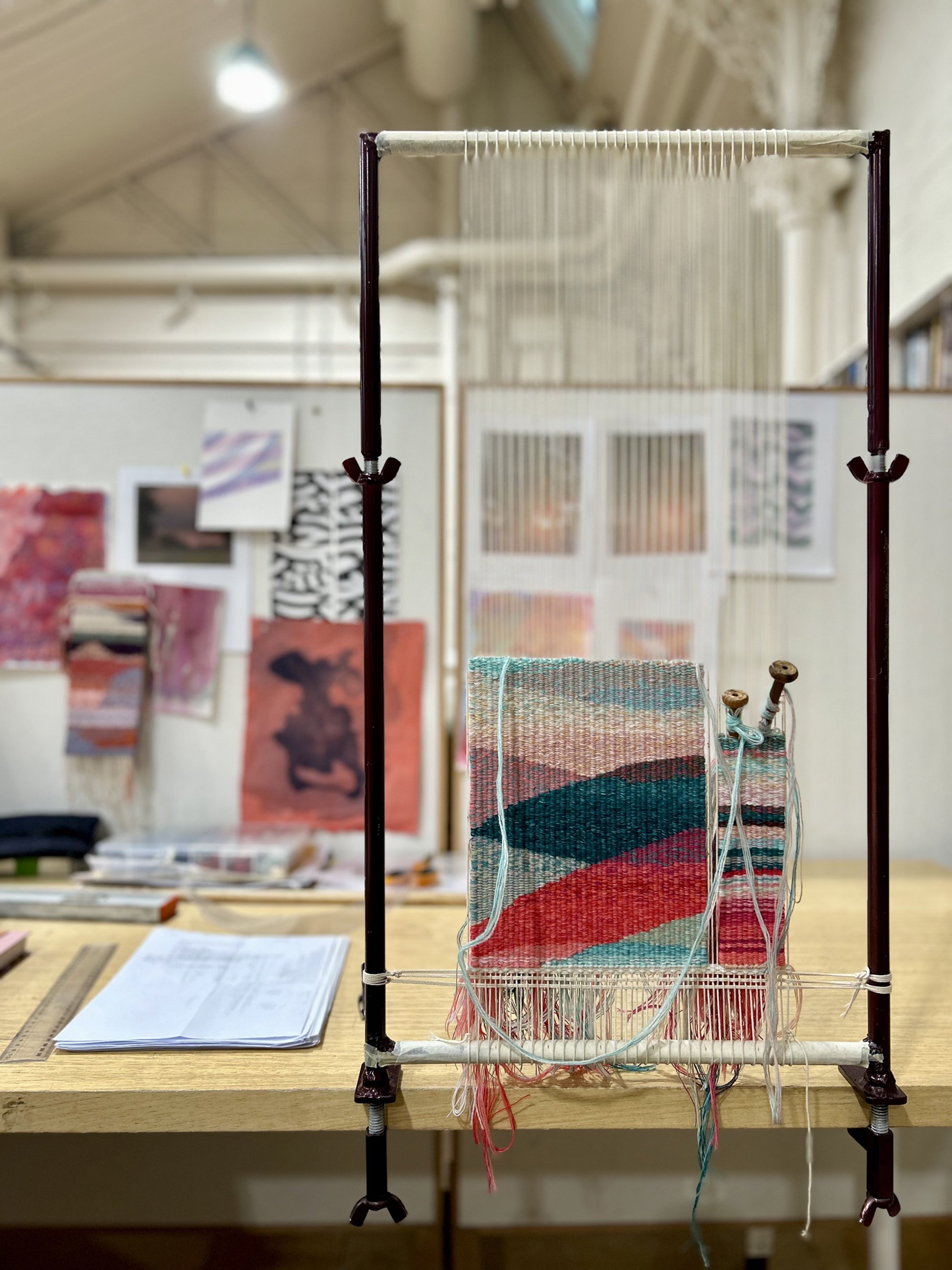 ATW studio! Little tapestry in progress...