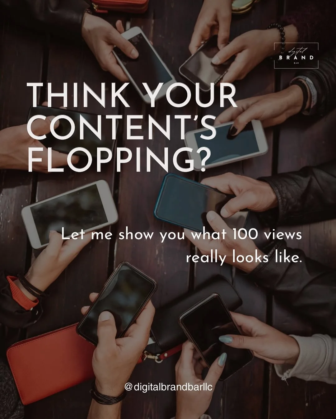 You don&rsquo;t need viral. You need real.

100 views = 100 eyes on your business.
That&rsquo;s a full-ass room.

You wouldn&rsquo;t ignore that IRL, so stop brushing it off online.

Build for impact, not ego.

#digitalbrandbar #perspectiveshift #con