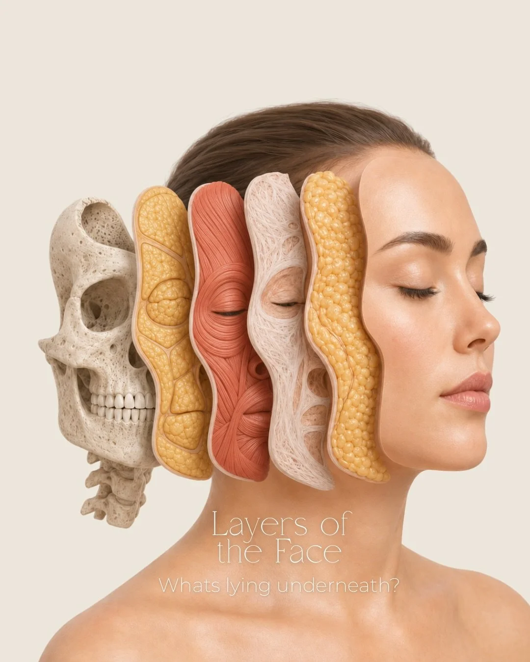 What you see on the surface is only one part of the story.

Skin, fat, connective tissue, muscle and bone all work together to influence how the face moves, ages and maintains its shape.

That&rsquo;s why I don&rsquo;t assess one concern in isolation