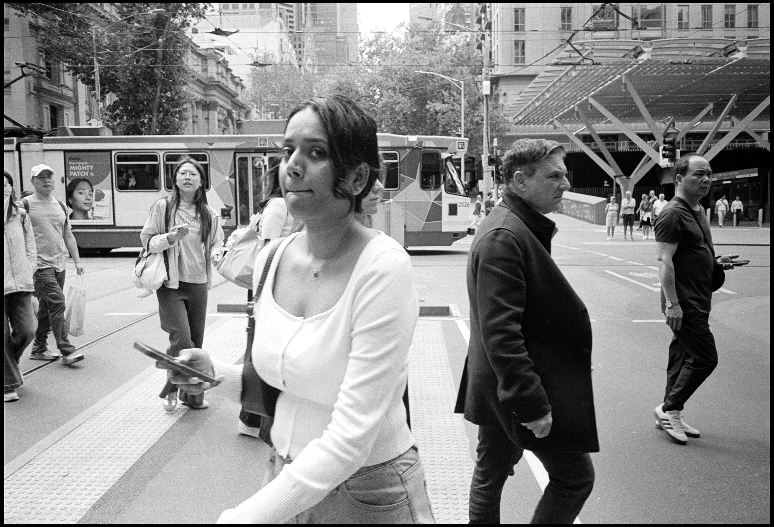 Collins Street, Melbourne 2026 (1046-041) HP5 / Leica III / 28mm Canon f2.8