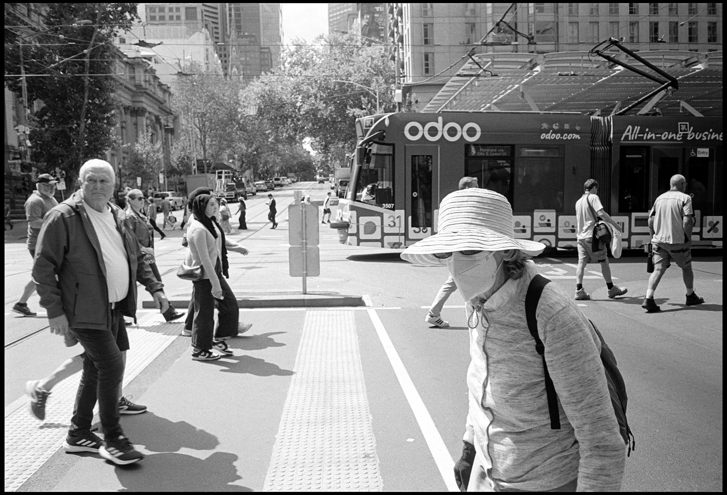 Collins Street, Melbourne 2026 (1047-005) HP5 / Leica III / 28mm Canon f2.8