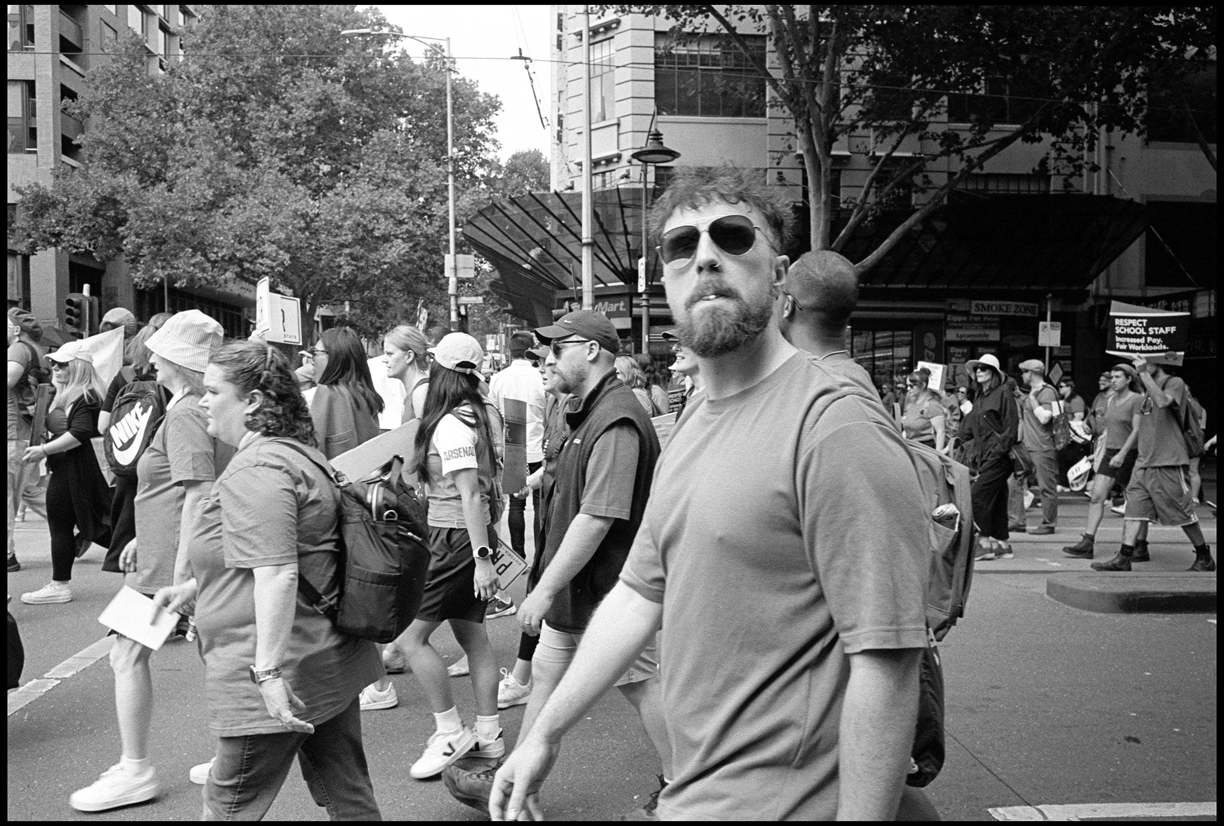 Bourke Street, Melbourne 2026 (1052-027) HP5 / Leica III / 25mm Voigtlander SC Skopar f4