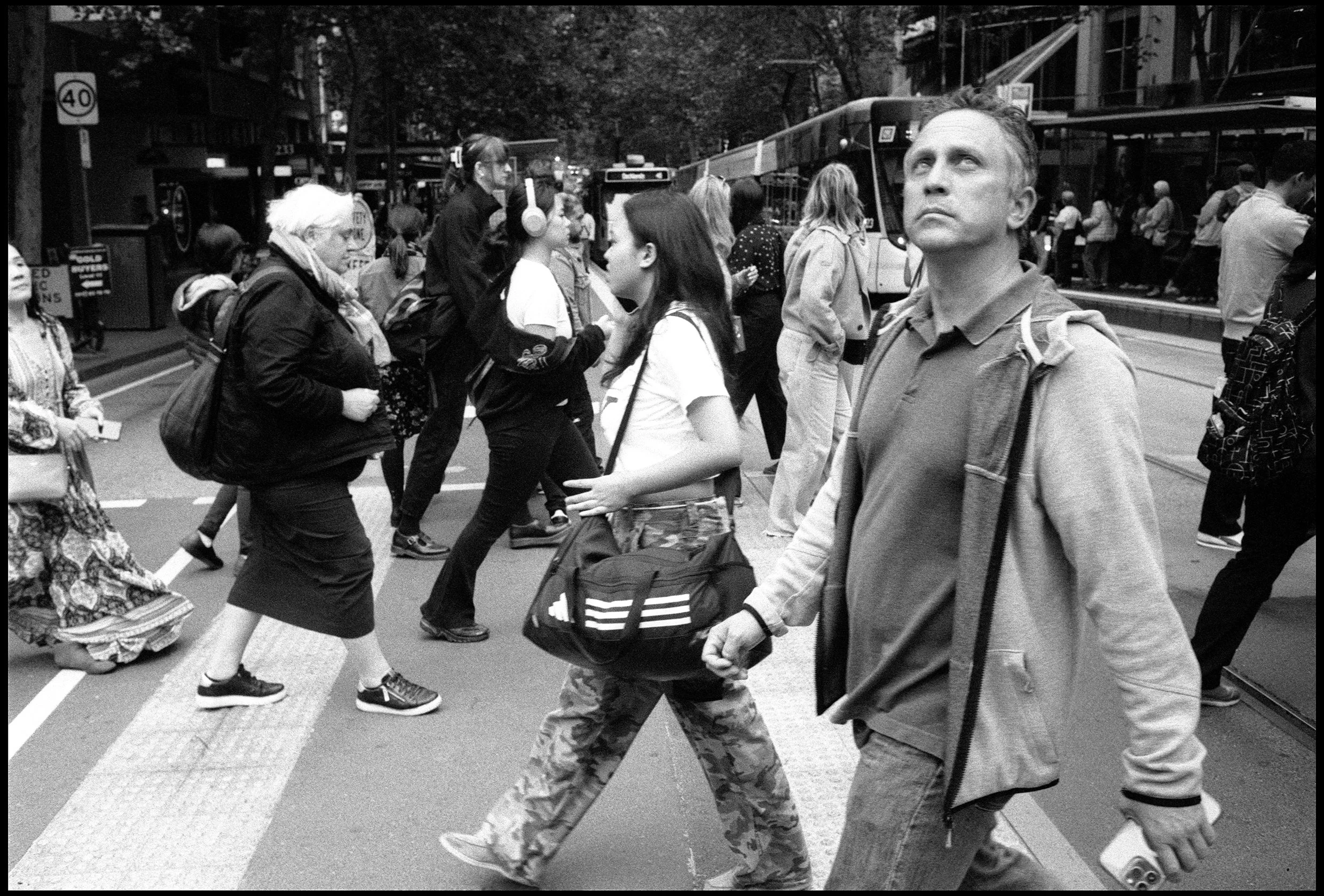 Collins Street, Melbourne 2026 (1051-022) HP5 / Leica III / 35mm Canon f2