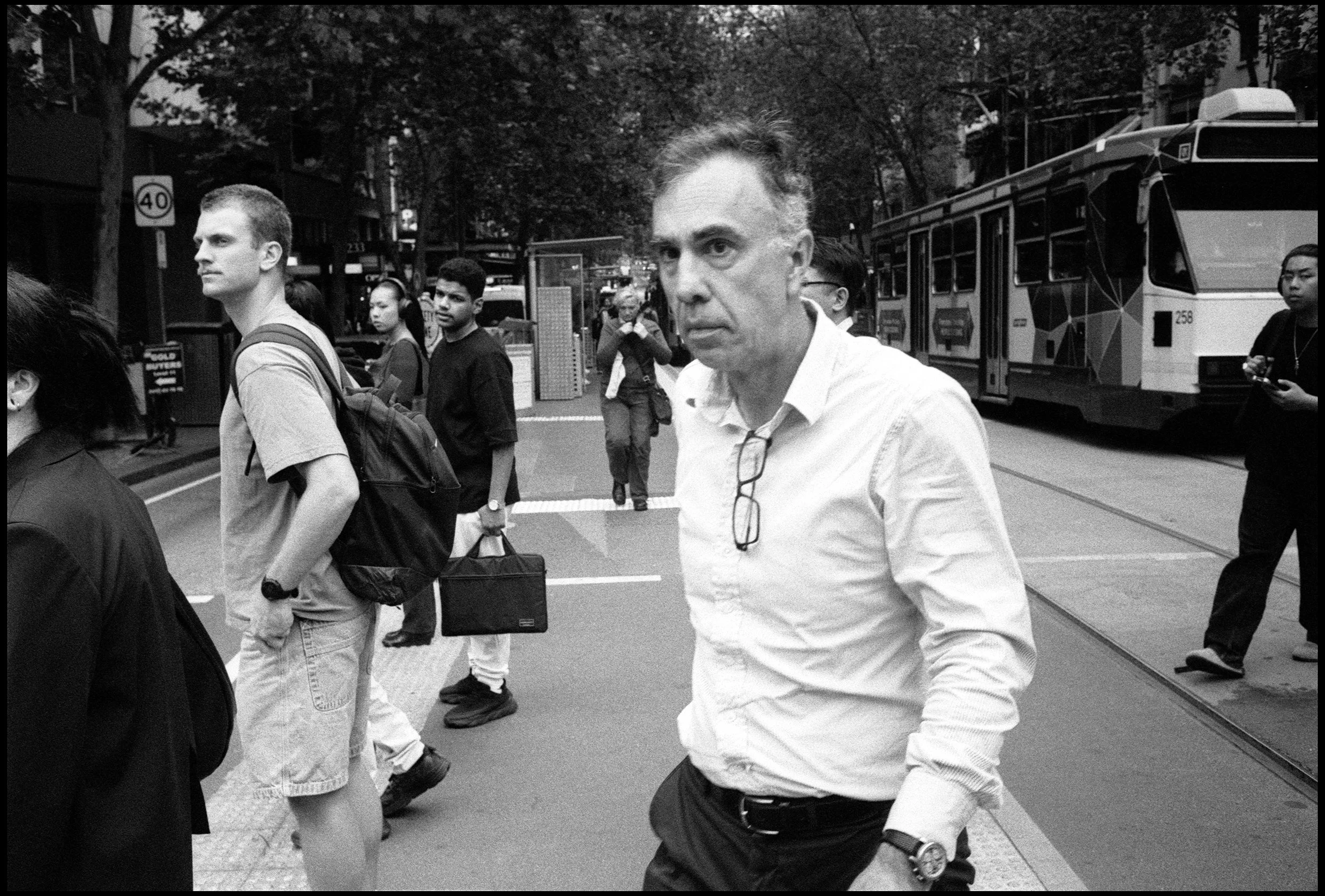 Collins Street, Melbourne 2026 (1051-016) HP5 / Leica III / 35mm Canon f2