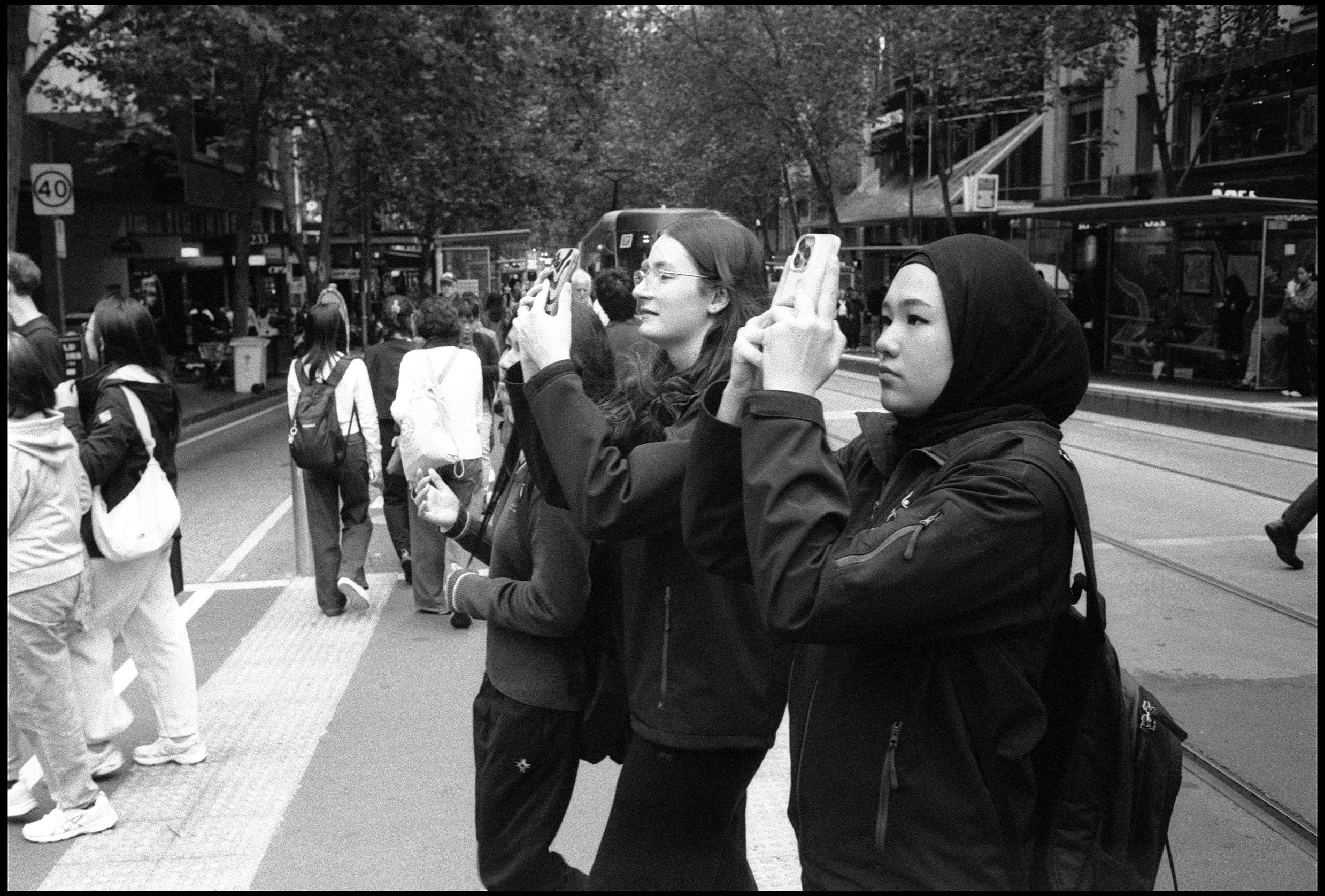Collins Street, Melbourne 2026 (1051-040) HP5 / Leica III / 35mm Canon f2