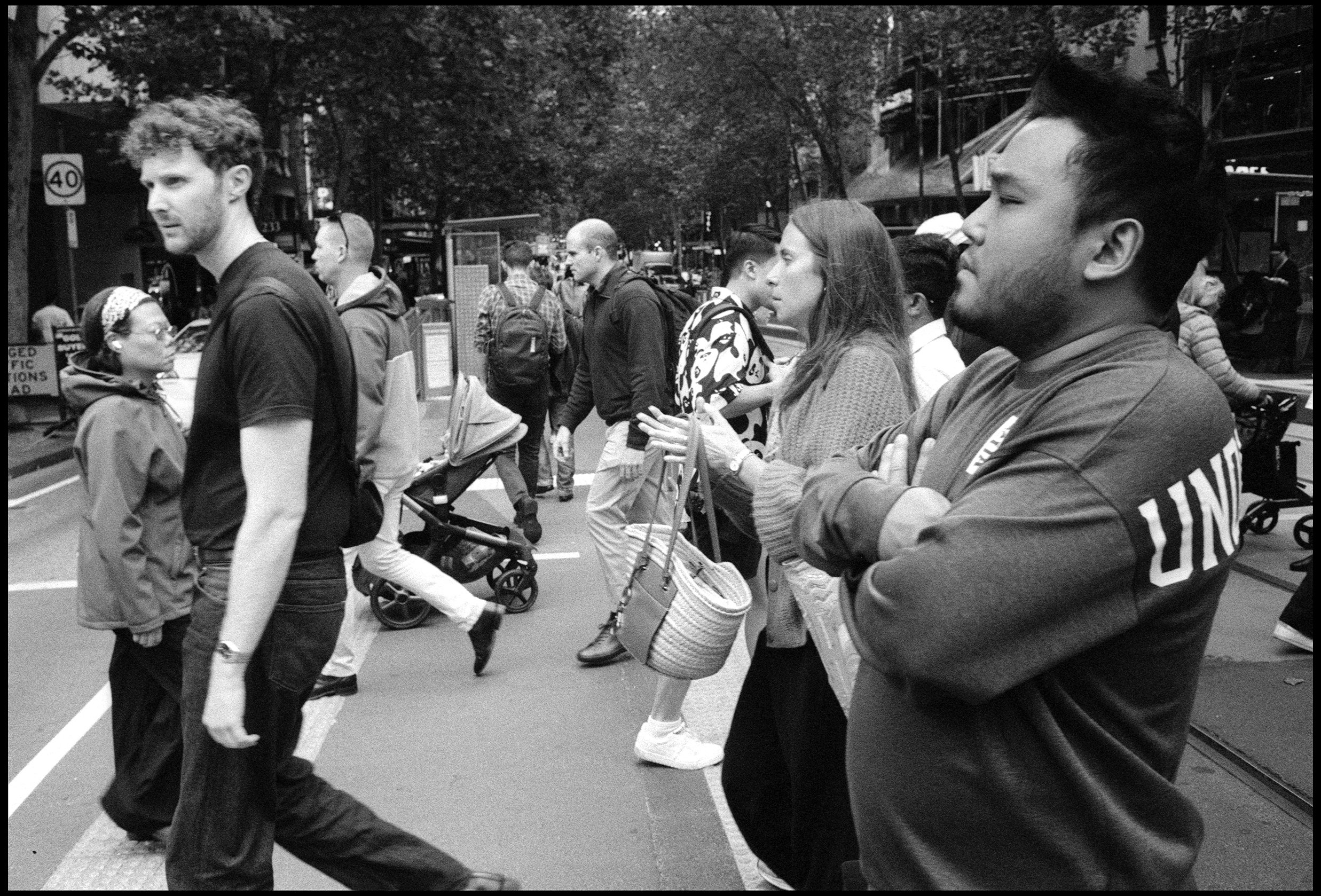 Collins Street, Melbourne 2026 (1051-020) HP5 / Leica III / 35mm Canon f2