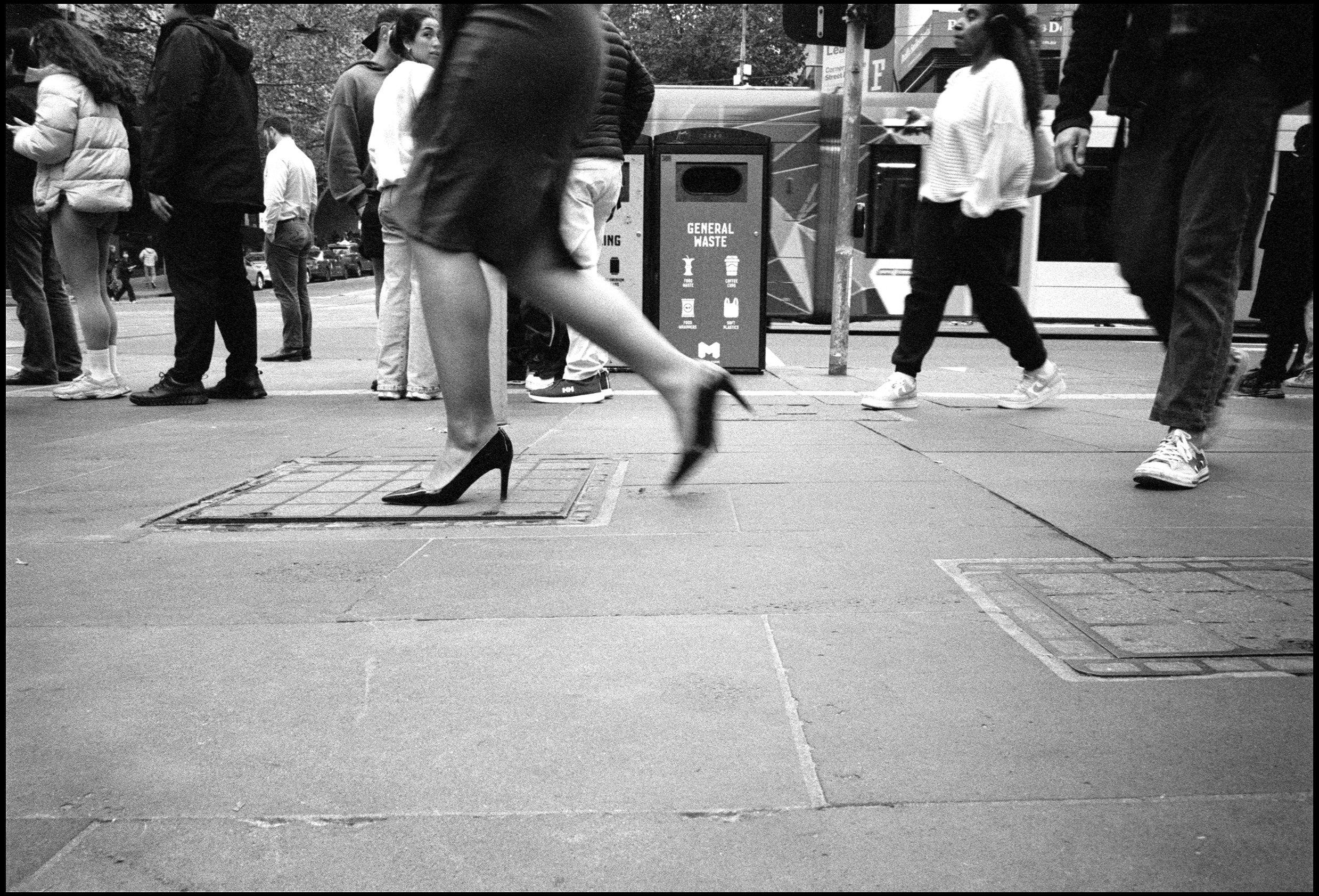 Bourke Street Mall, Melbourne 2026 (1065-018) HP5 / Leica III / 28mm Canon f2.8
