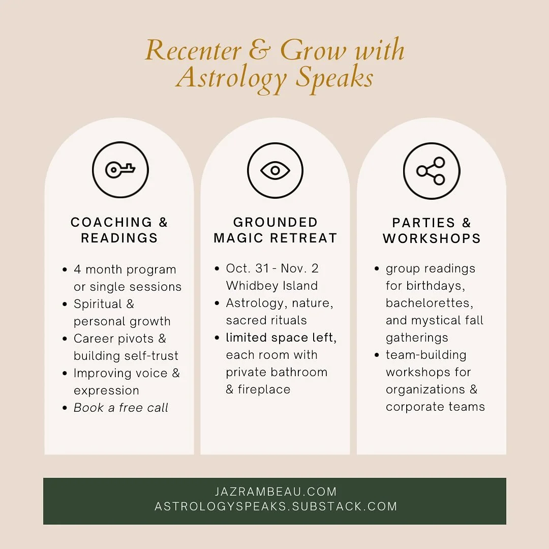 Let&rsquo;s reset your goals and boost your magic this season ✨

Longing for a potent experience that will nourish your spirituality and evolve your rituals? Join us for our Grounded Magic Retreat this Halloween weekend! Only 2 rooms left! 

Or maybe