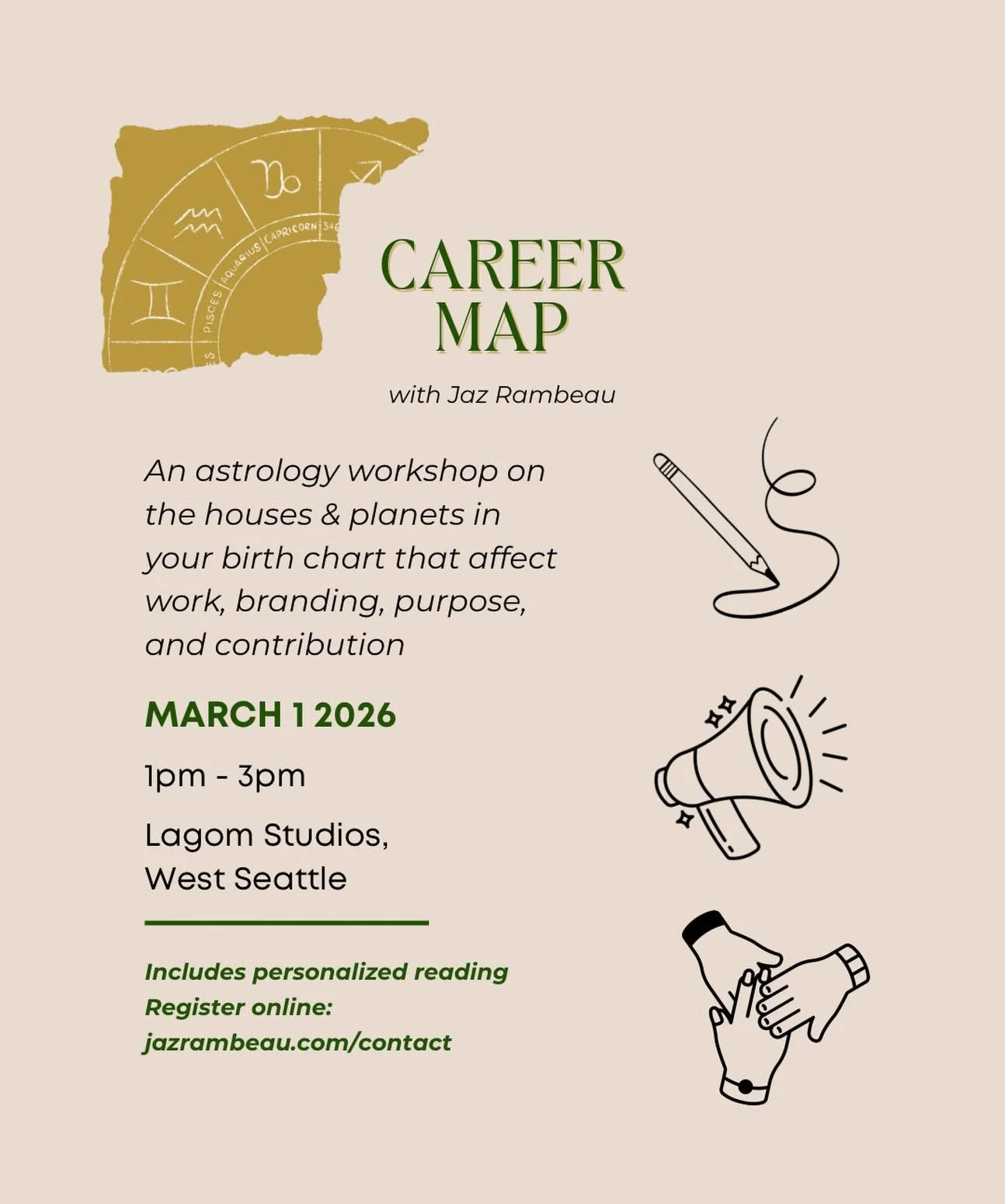 You are meant to share your gifts with the world. Astrology shows you the path 🌟

Please join us for our most requested workshop&hellip;how to align your career with your strengths and do work that feels good.

Astrology has a lot to say about caree