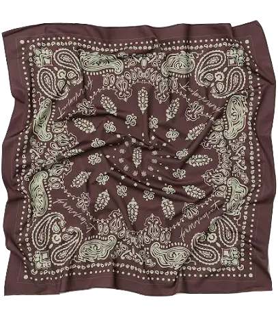 a brown bandana