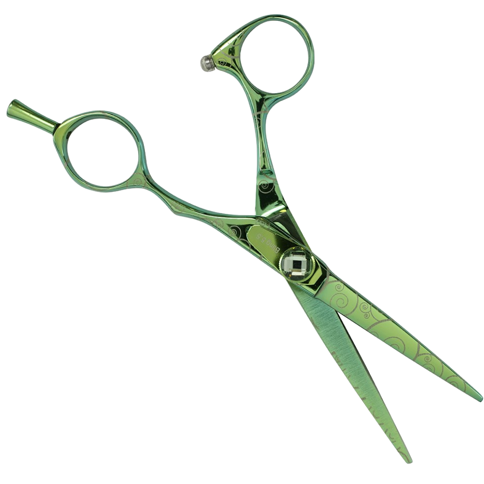 a pair of green scissors