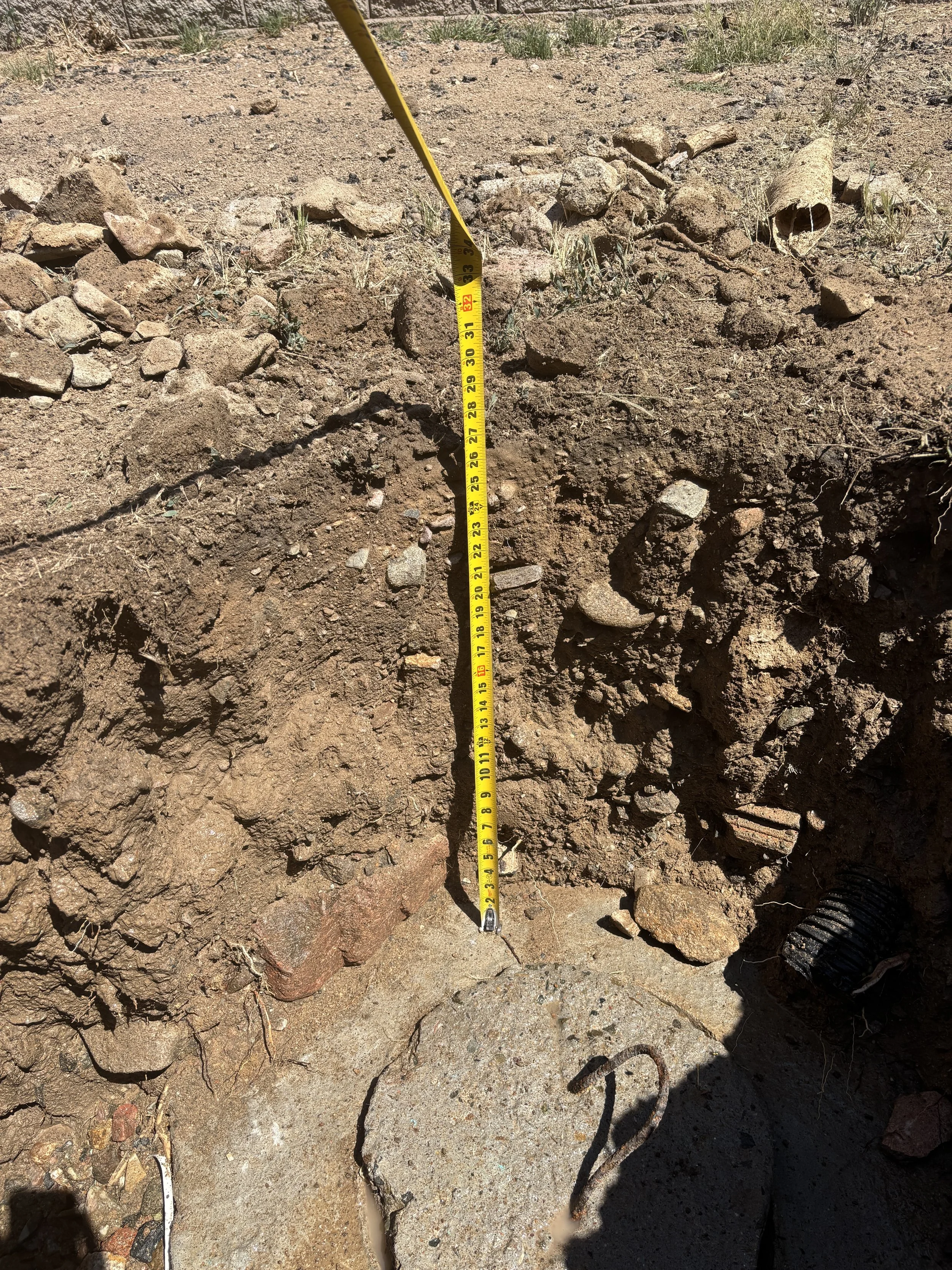 Septic tank lid exposure- Prescott, Az