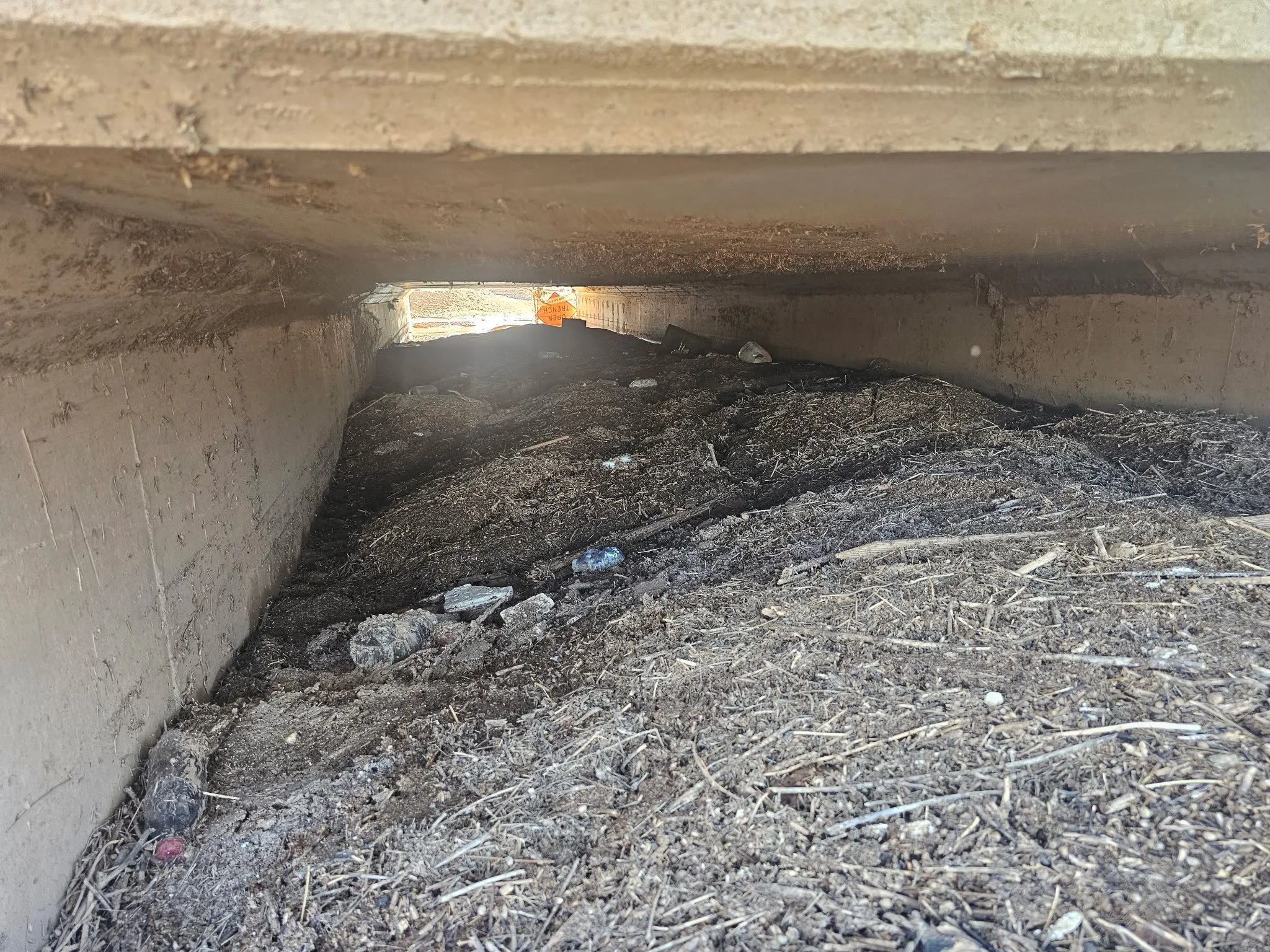 Before box culvert cleaning- Queen Creek, Az