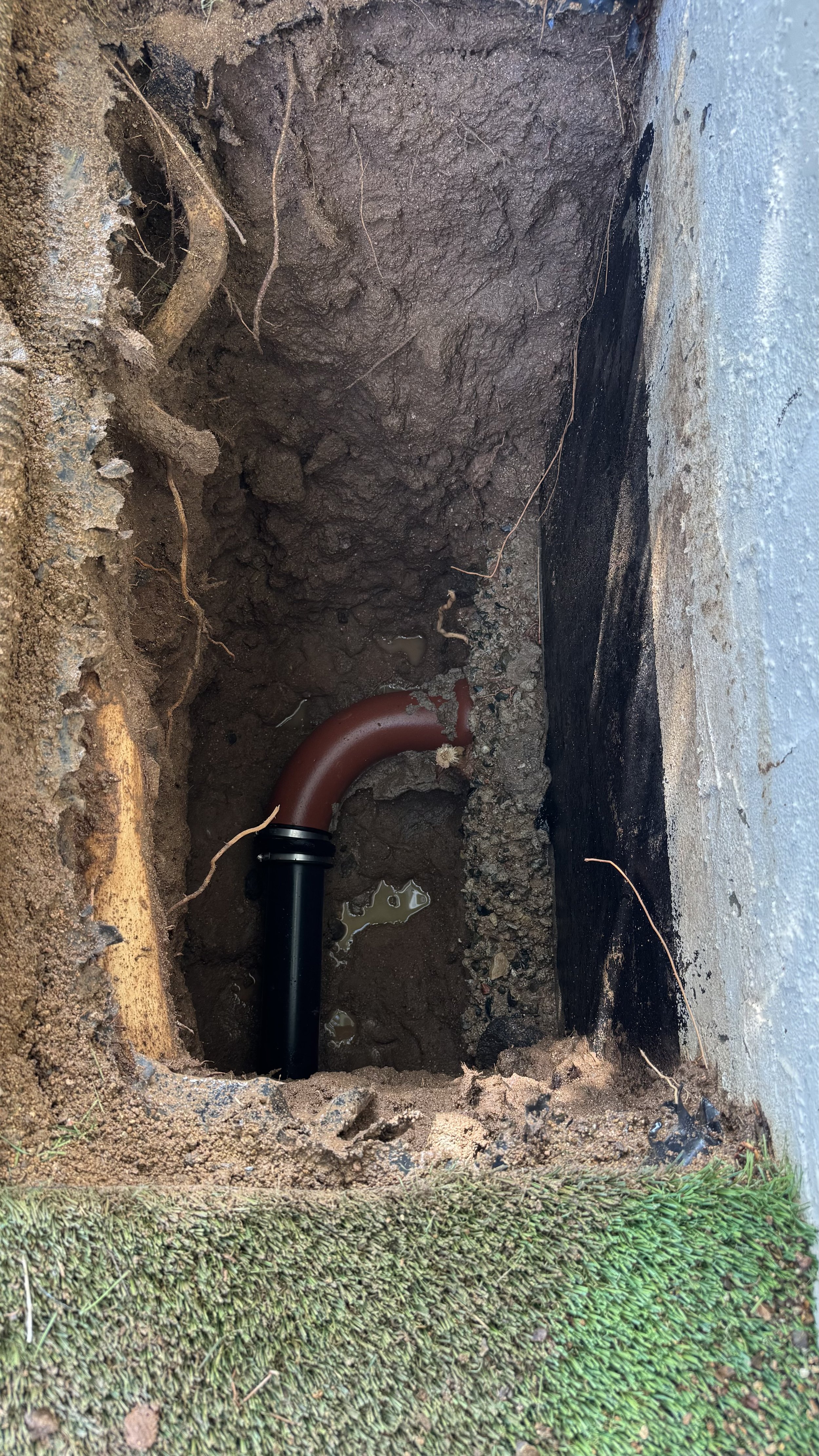 Sewer line exposure for addition- Prescott, Az