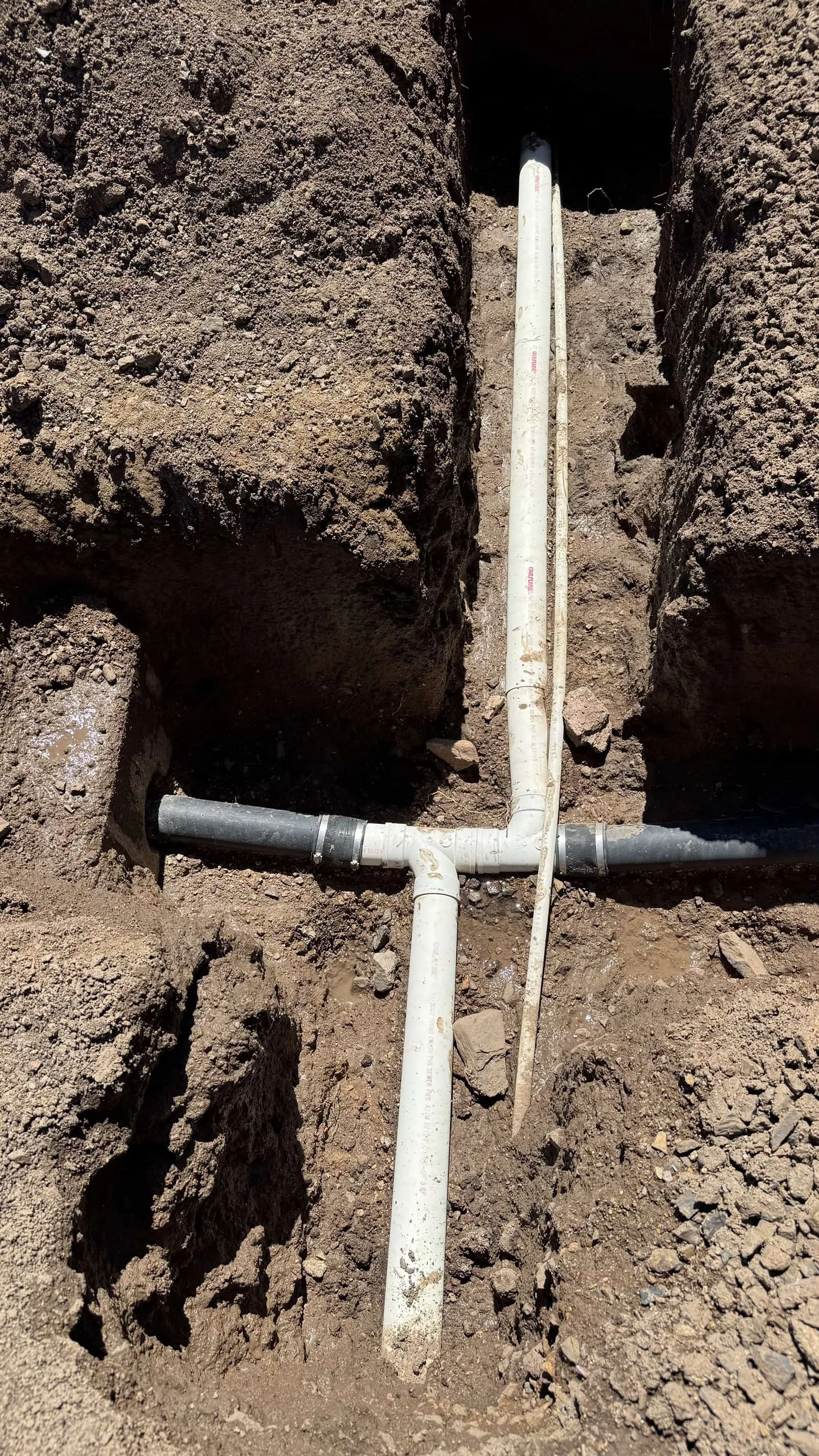Sewer line exposure for repairs- Prescott, Az