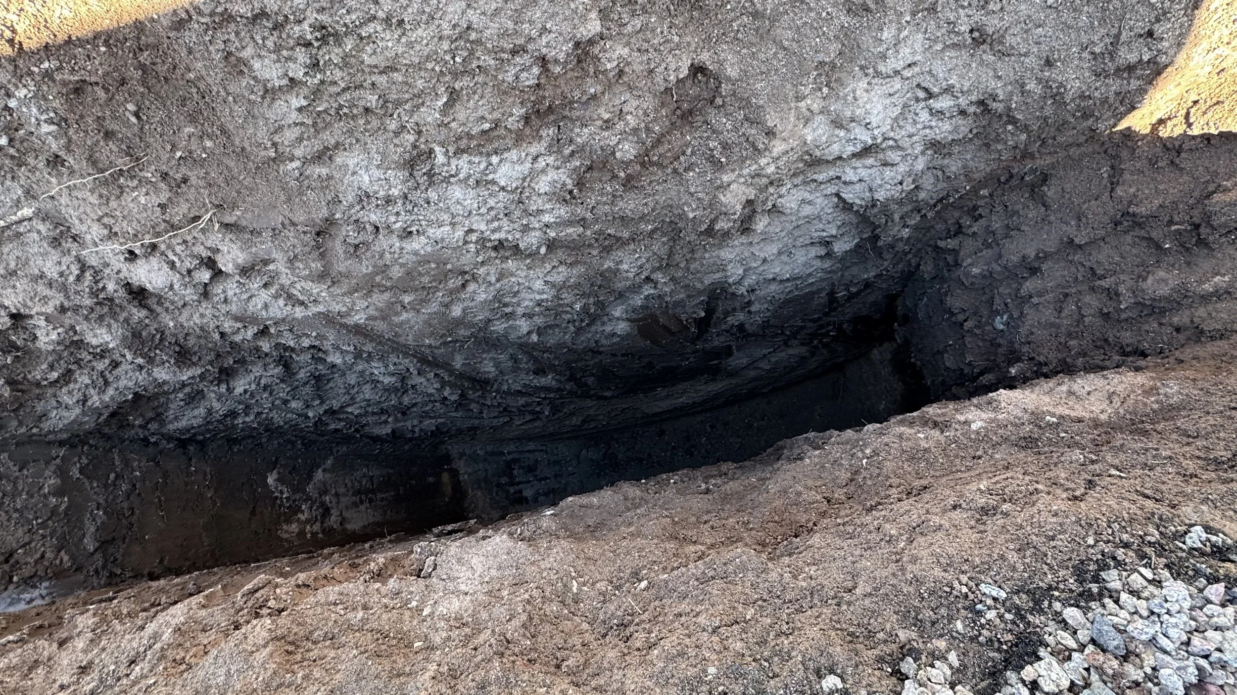 Perk test hole at truck stop- Dewey, Az