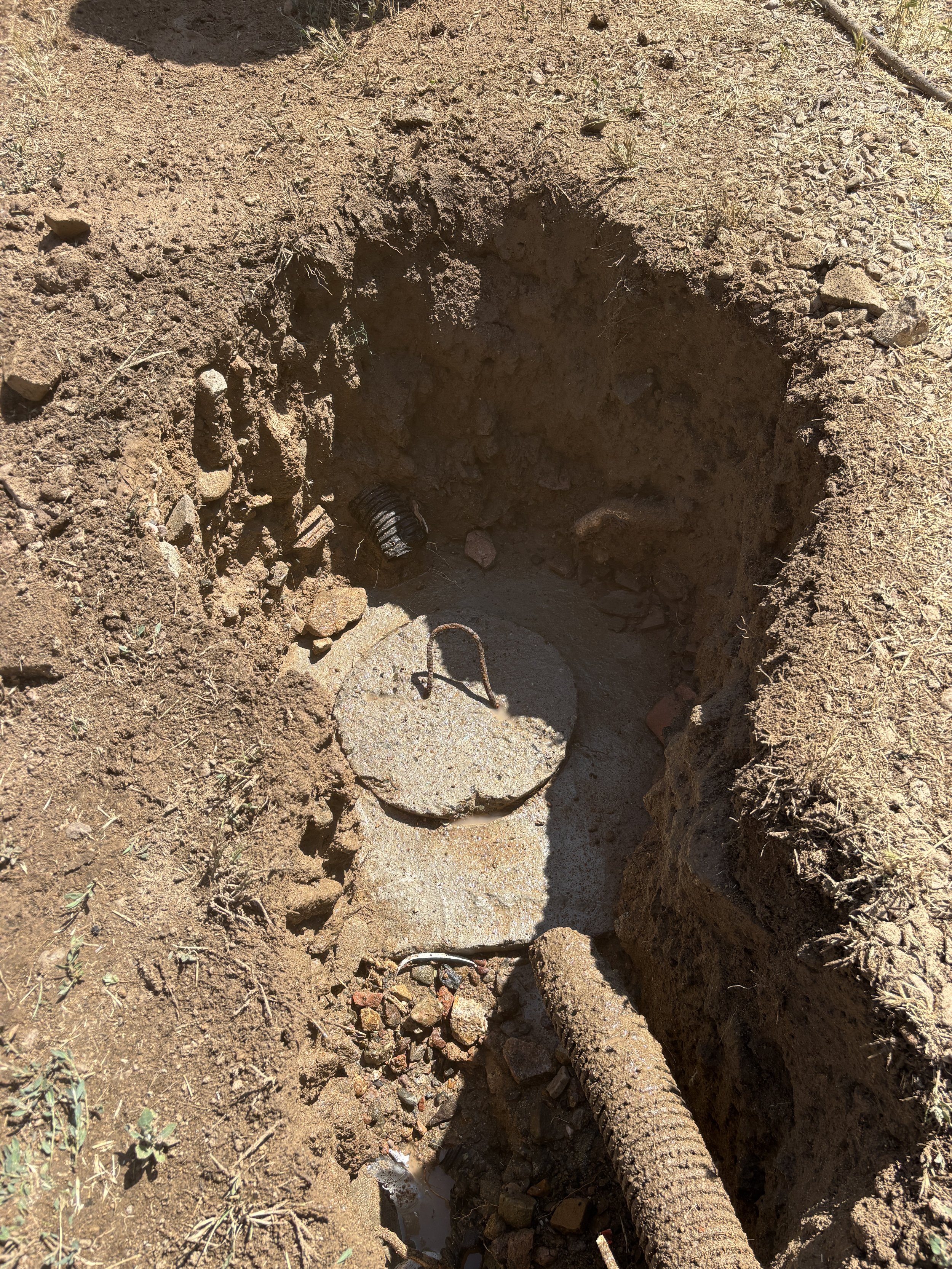 Septic tank lid exposure- Prescott, Az