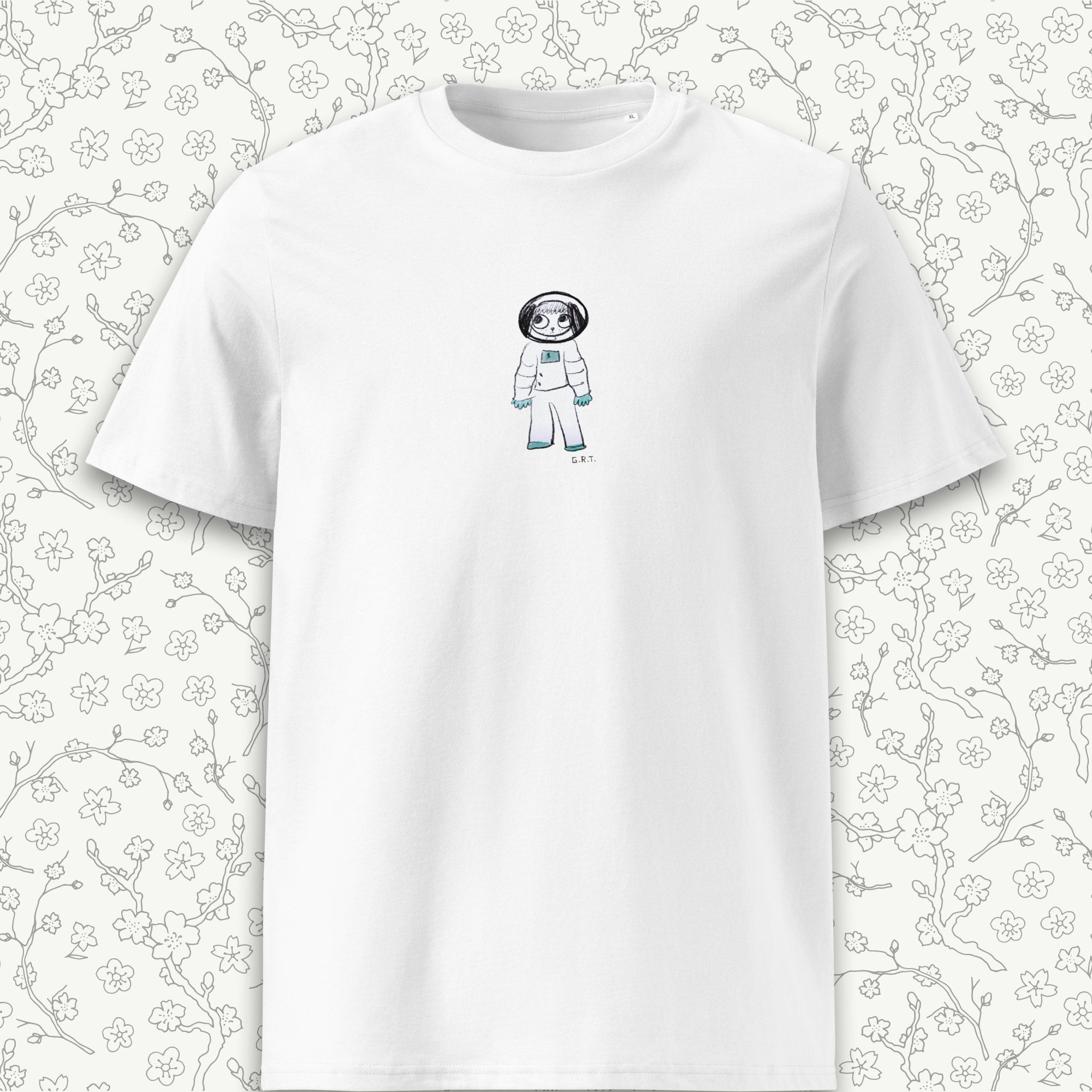 A shy dog named Corbin with a space suit only