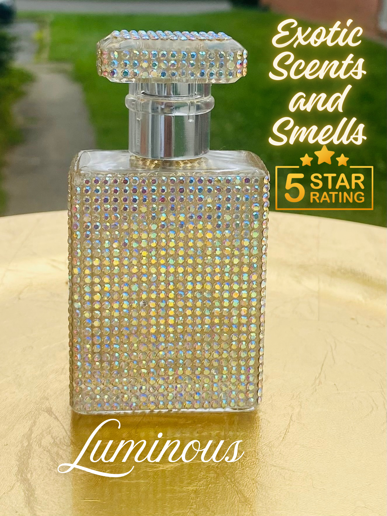 Luminous Billionaire (Pure Perfume)  ******* 50ml (1.7oz) Blinged iridescent glass bottle ********