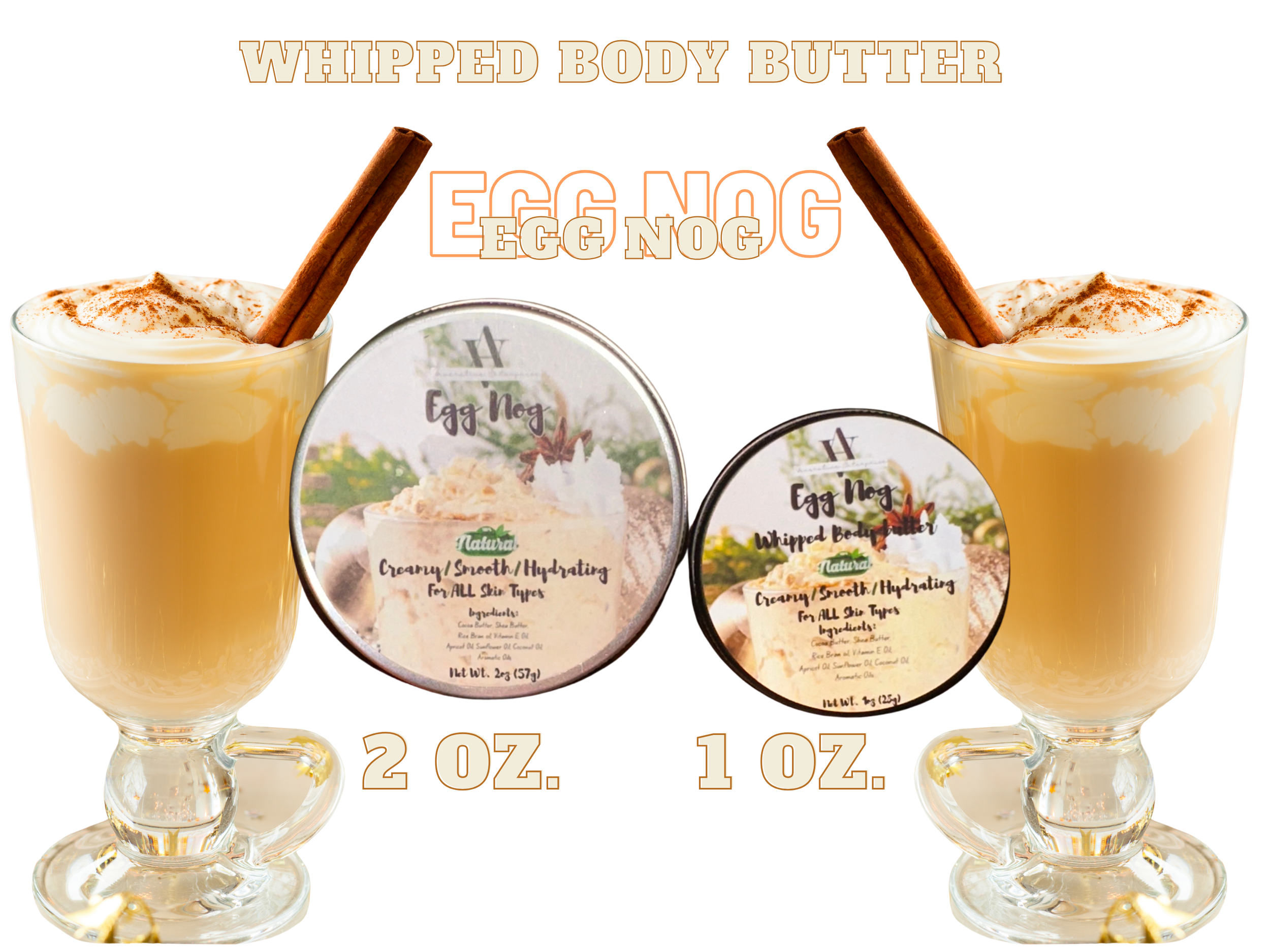 Whipped Body Butter (Egg Nog) Holiday Scent ***Limited Edition, get yours now***