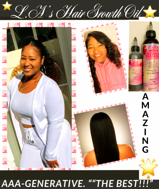 Hair Growth Oil “L.A’s ” Hair Growth Oil for Thinning or “Balding” ANY LOSS of hair. THIS IS ONE OF OUR GREATEST PRODUCTS!!! “Watch Video “Below” On How It Is Made” AND SEE THE “PURITY” for Yourself……